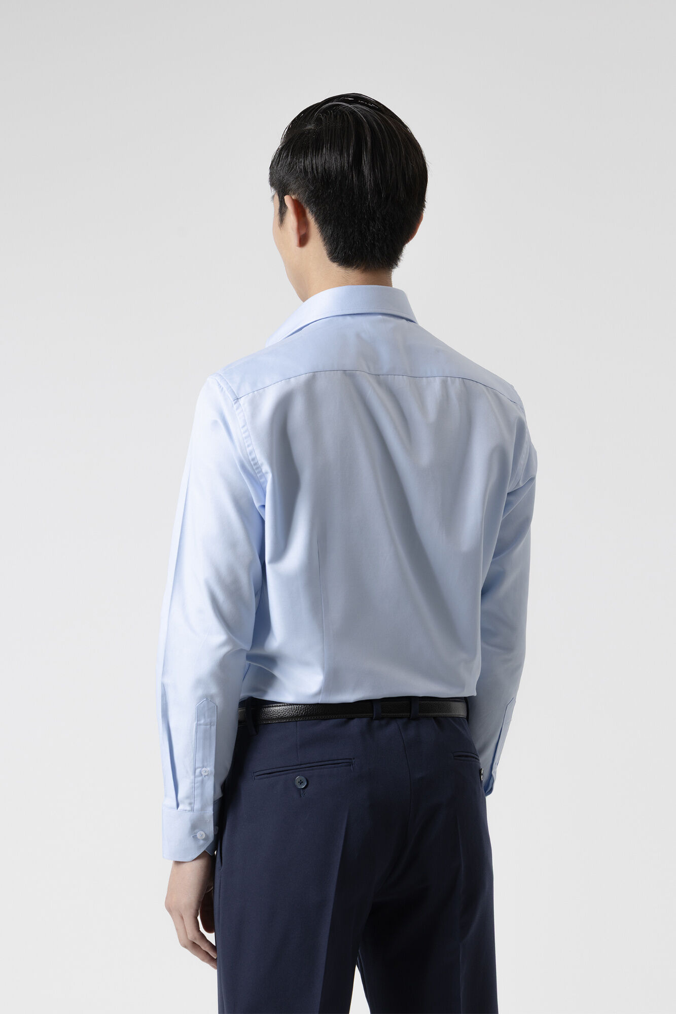 PuroEGO Camisa de vestir em sarja Azul