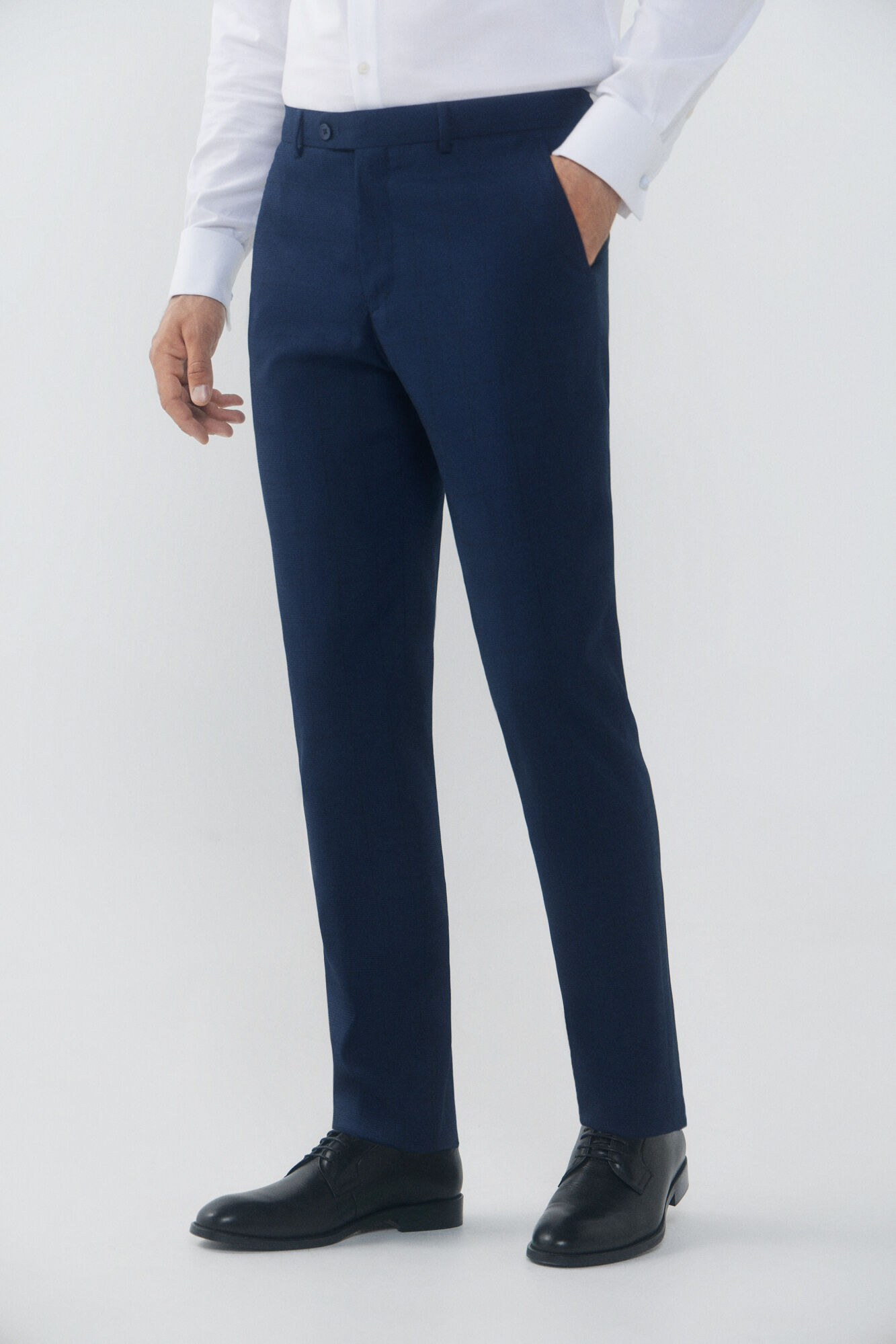 Cortefiel Series XXI checked trousers Blue