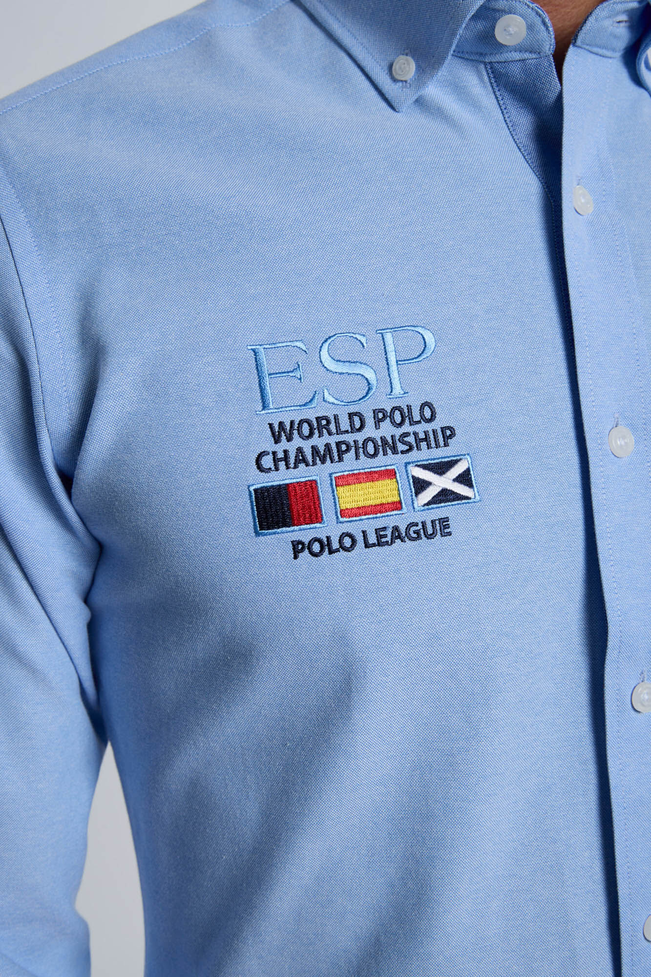 Valecuatro Camisa bordada Espanha azul claro Azul