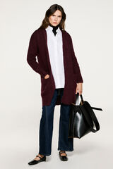Selected Cardigan longo de alpaca Roxo