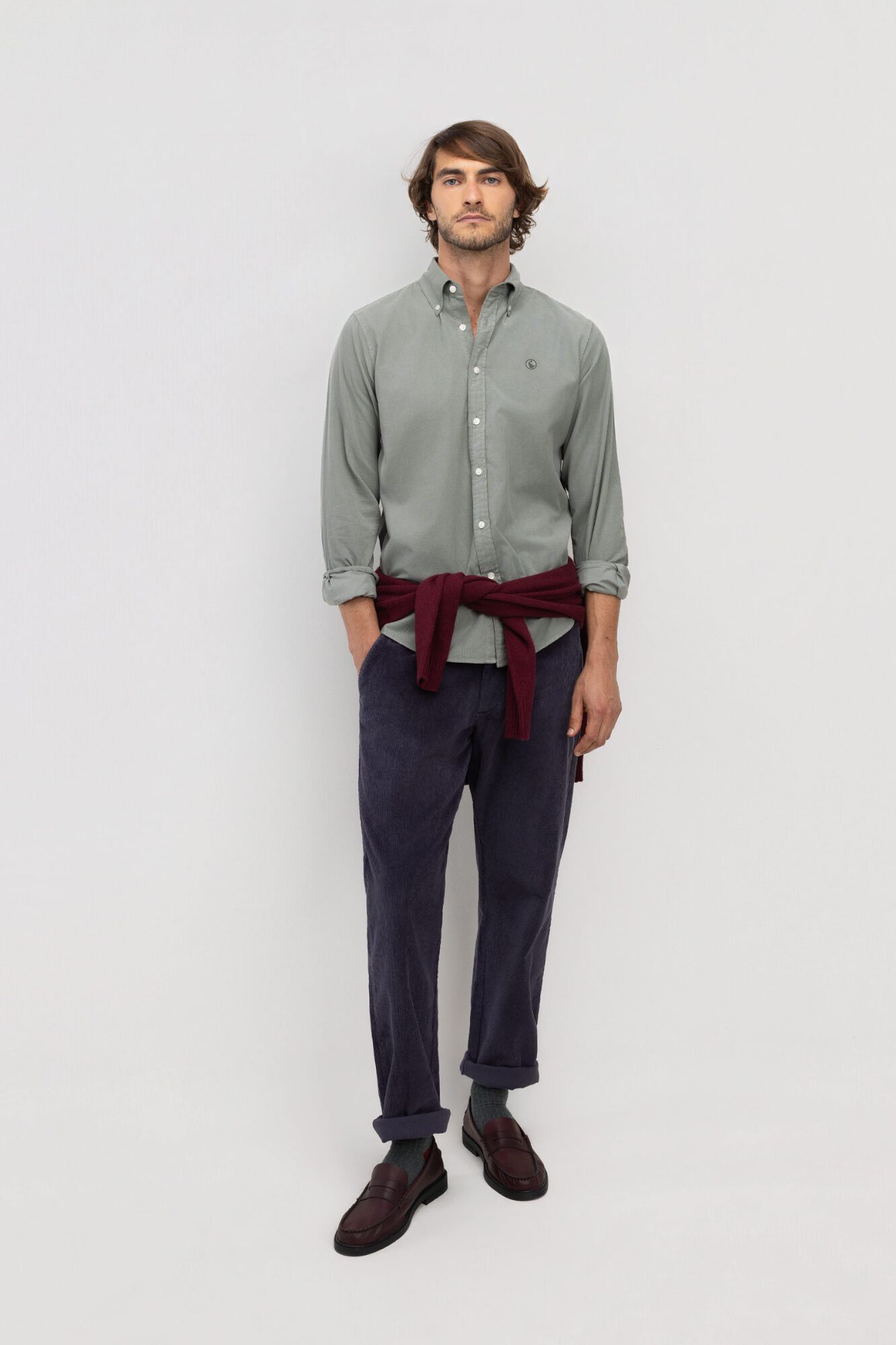 El Ganso Camisa de bombazina Garment Dyed Button Down
