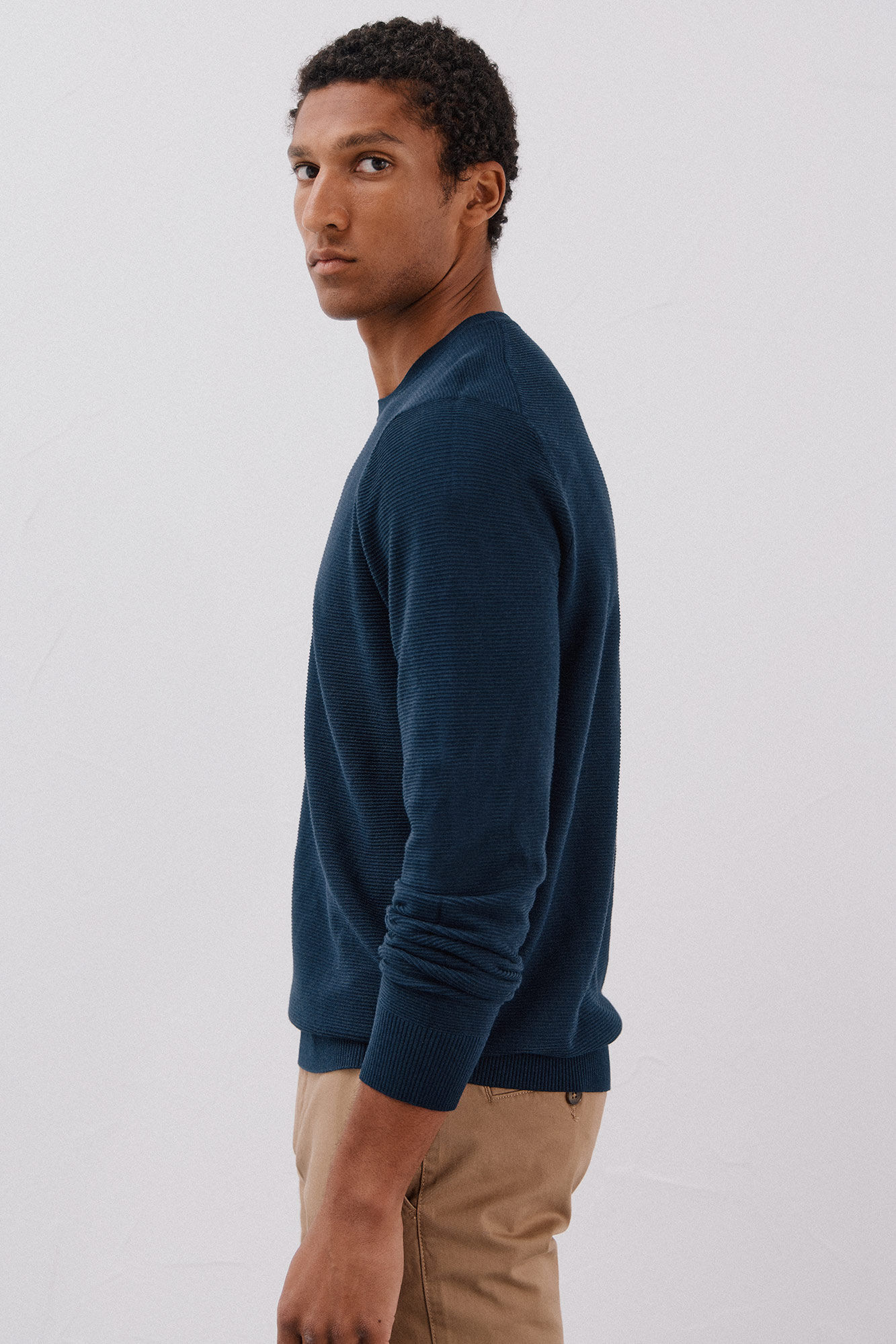 Cortefiel Fine knit jumper  Navy