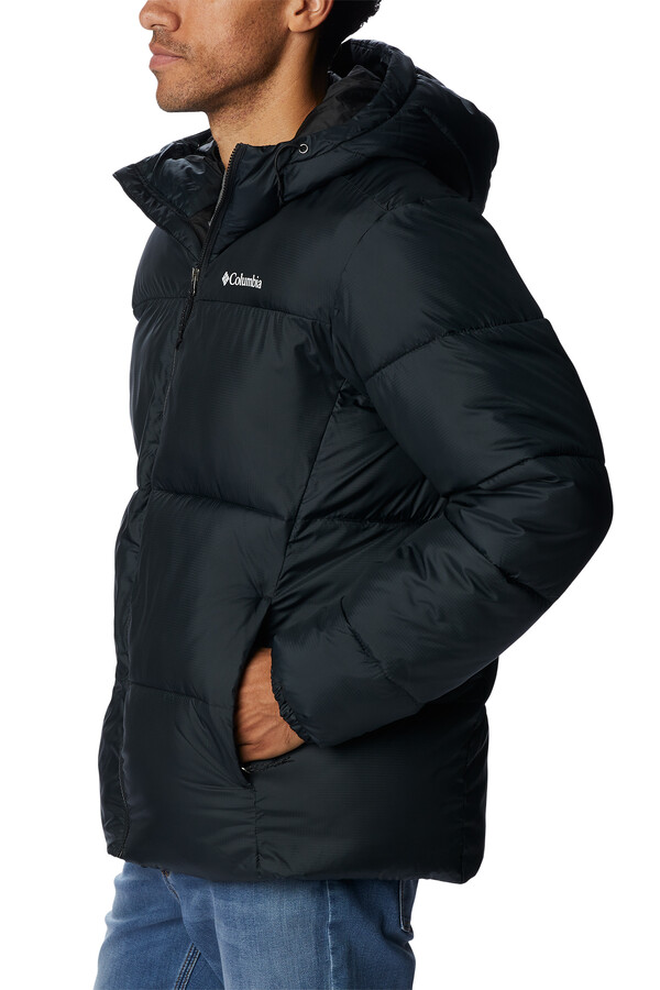 Cortefiel Columbia Puffect quilted jacket with hood™ T-shirt Black