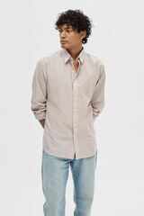 Selected Slim Fit linen Shirt Beige