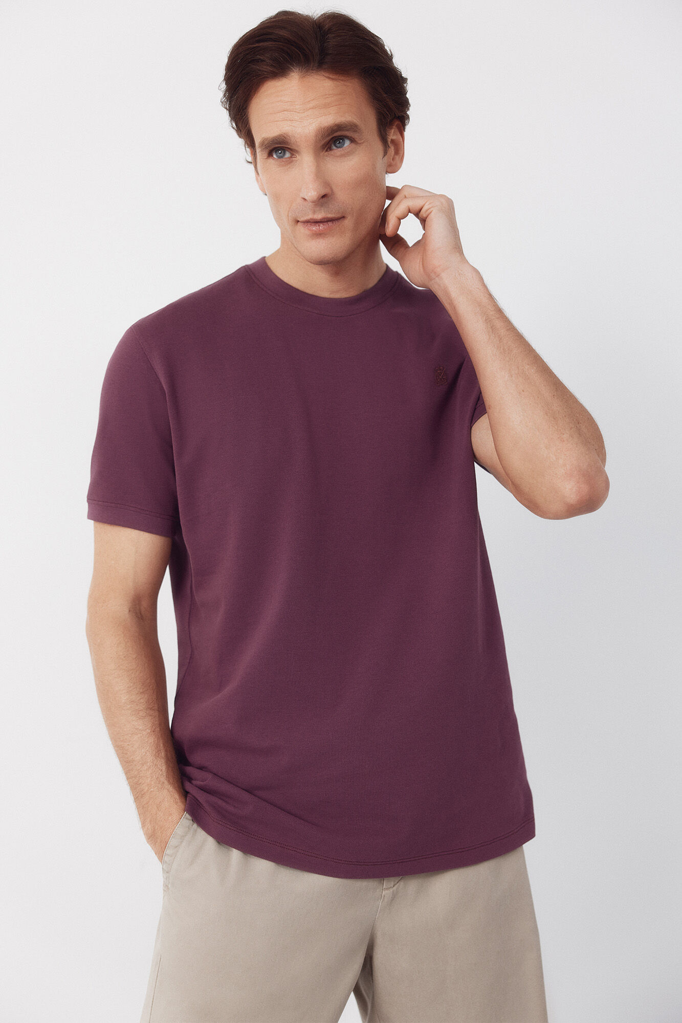 Cortefiel Camiseta b&aacute;sica piqu&eacute;