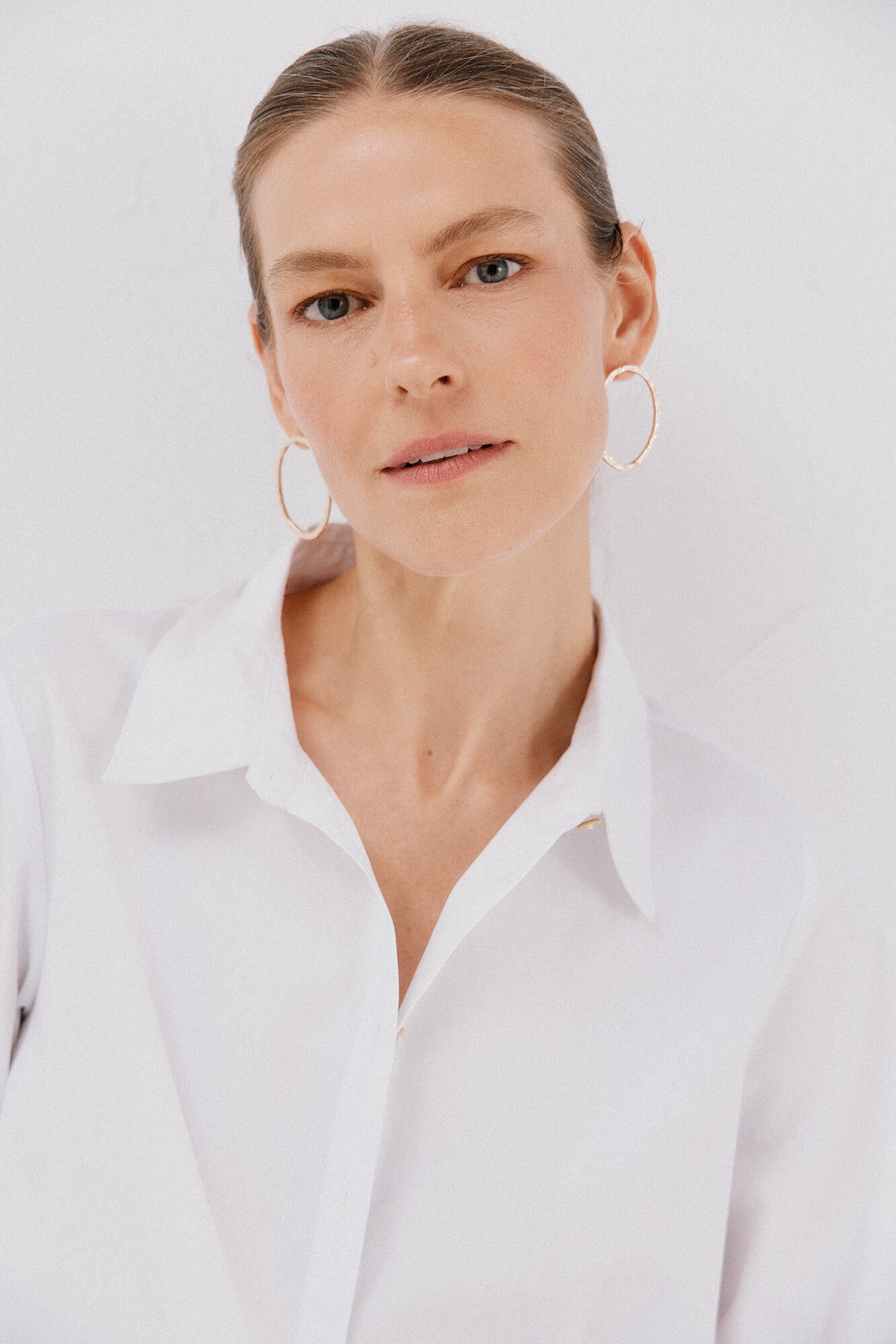 Cortefiel Camisa de popelina Branco