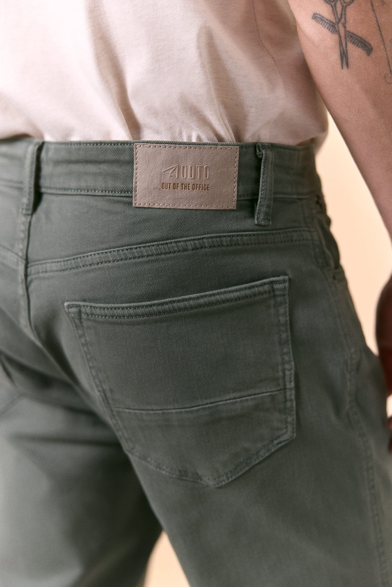 OOTO Cal&ccedil;as de 5 bolsos slim coloridas Verde