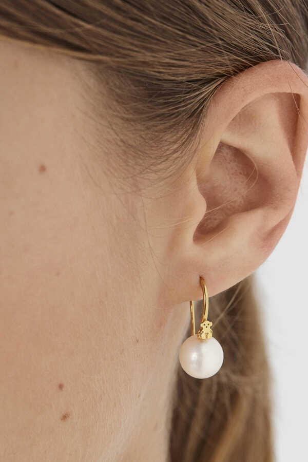 Silver vermeil and pearl earrings | Women\'s accessories | Pedro del Hierro