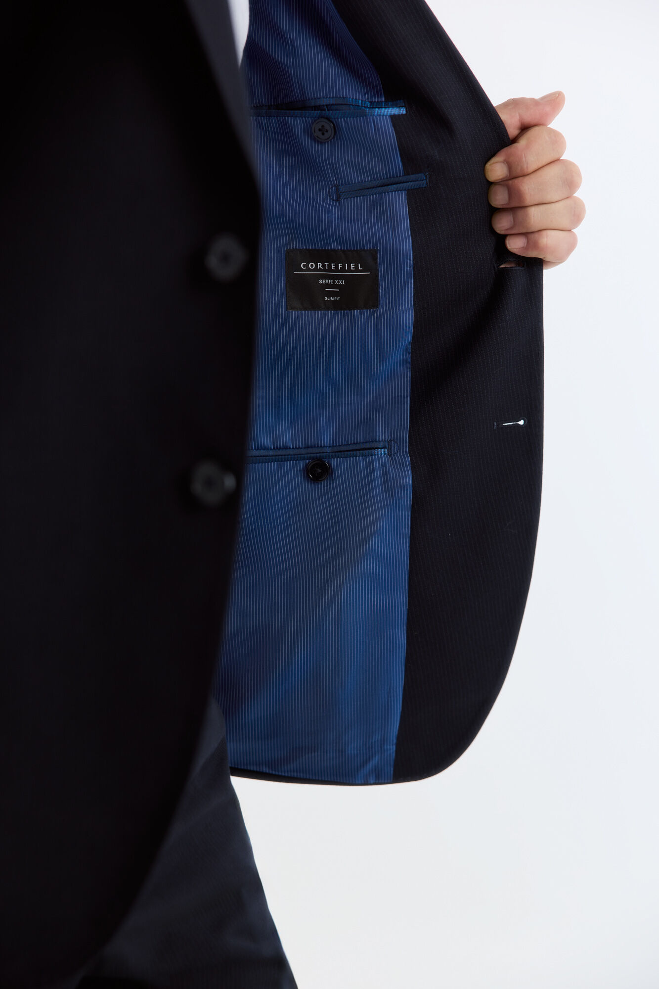 Cortefiel Striped blazer Navy