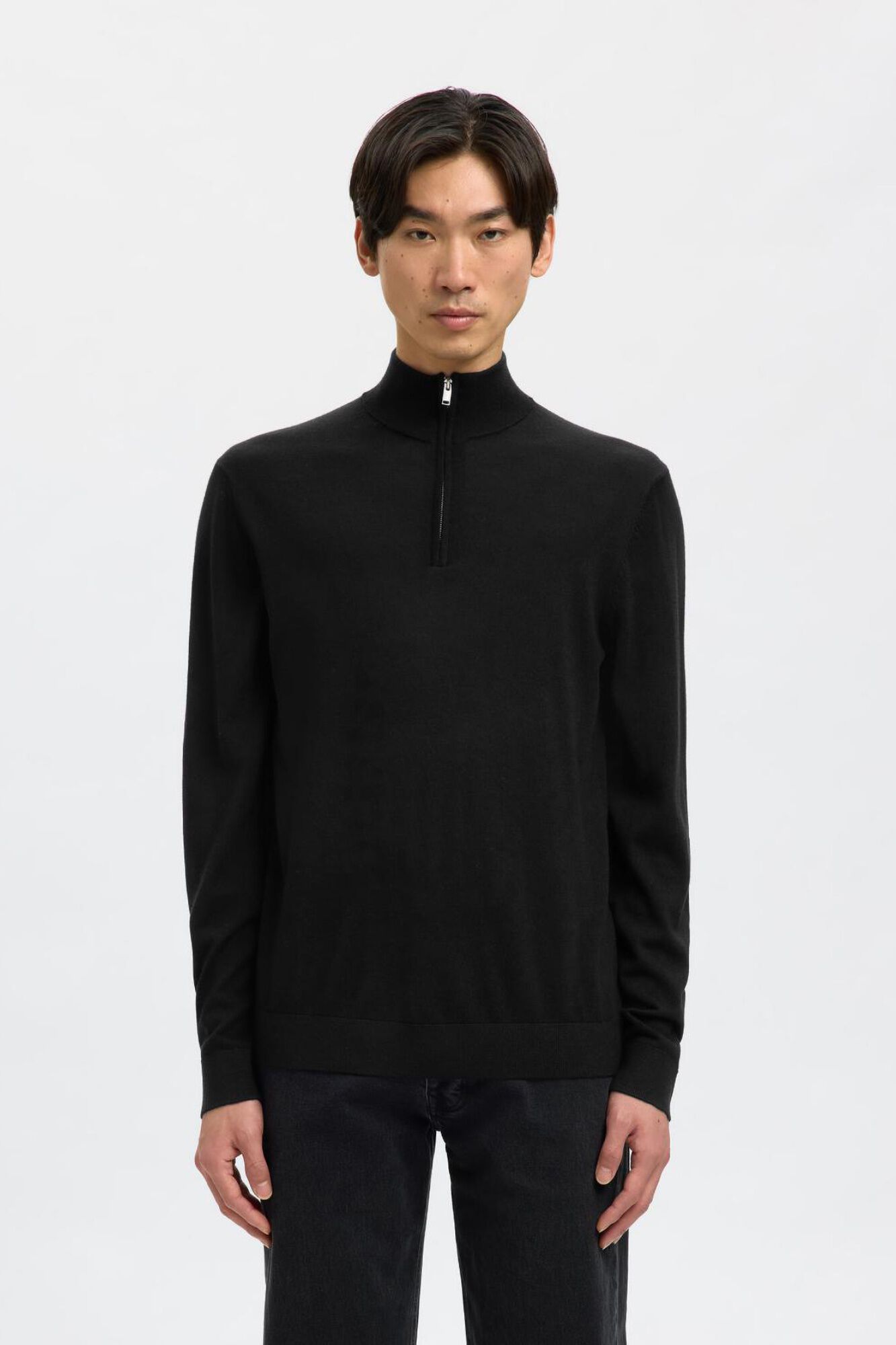 Selected Camisola gola alta Preto