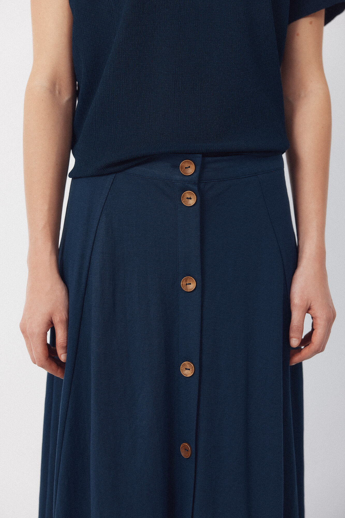 Cortefiel Midi circle skirt Navy