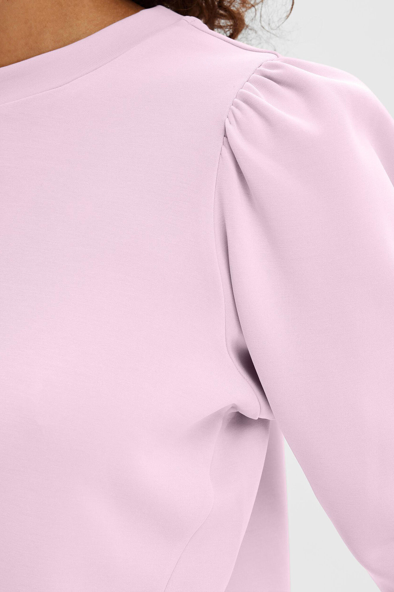 Selected Top manga abullonada Lila