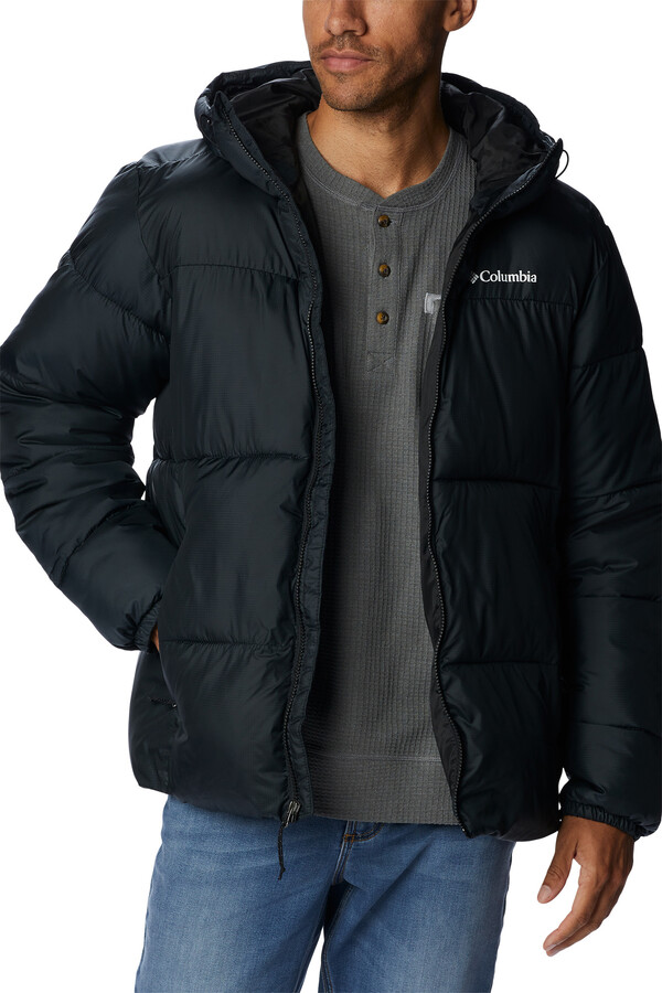 Cortefiel Columbia Puffect quilted jacket with hood™ T-shirt Black