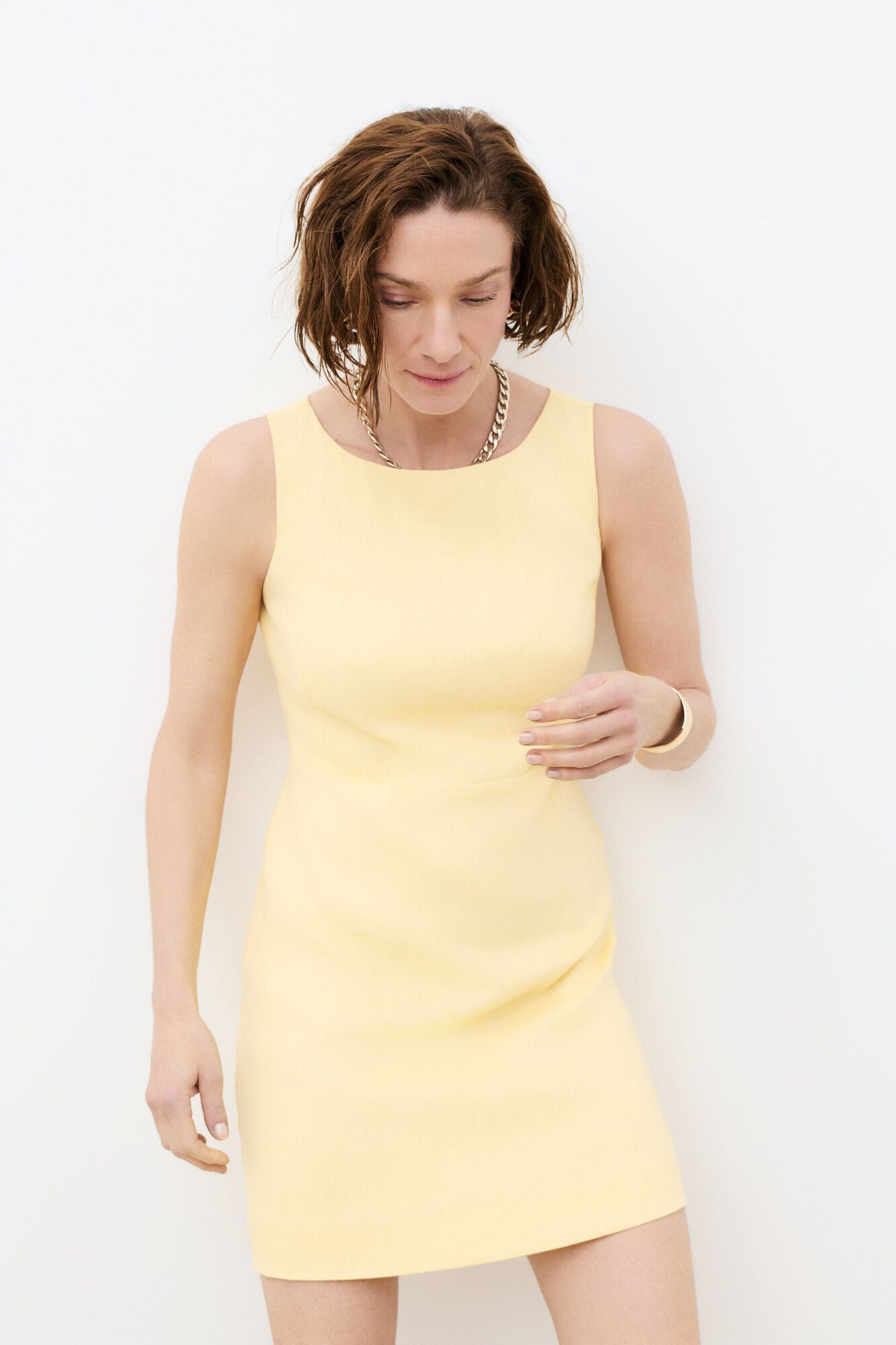 Caroll Vestido curto Rsoline 100% linho