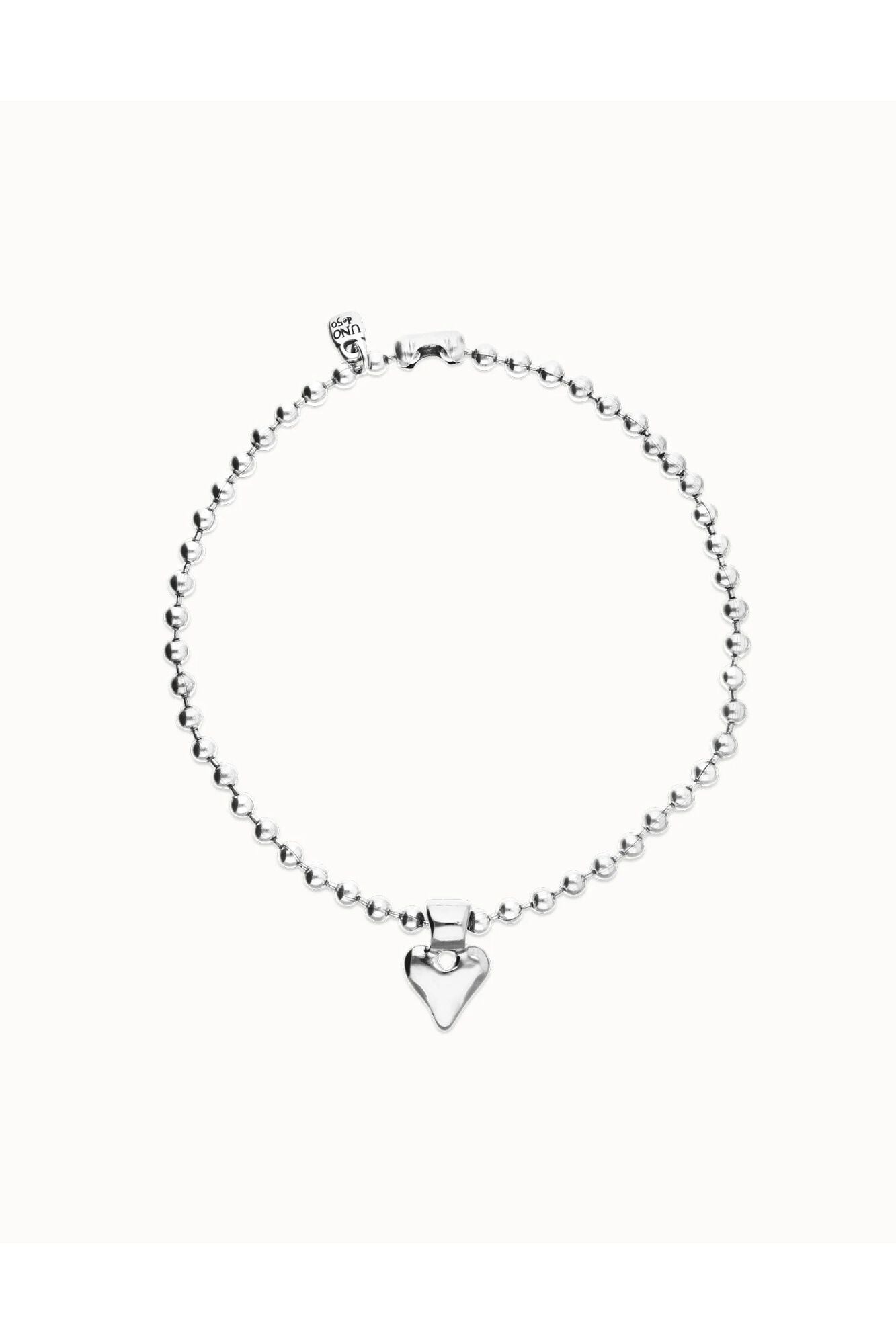 UNOde50 Collar coraz&oacute;n ba&ntilde;o de plata