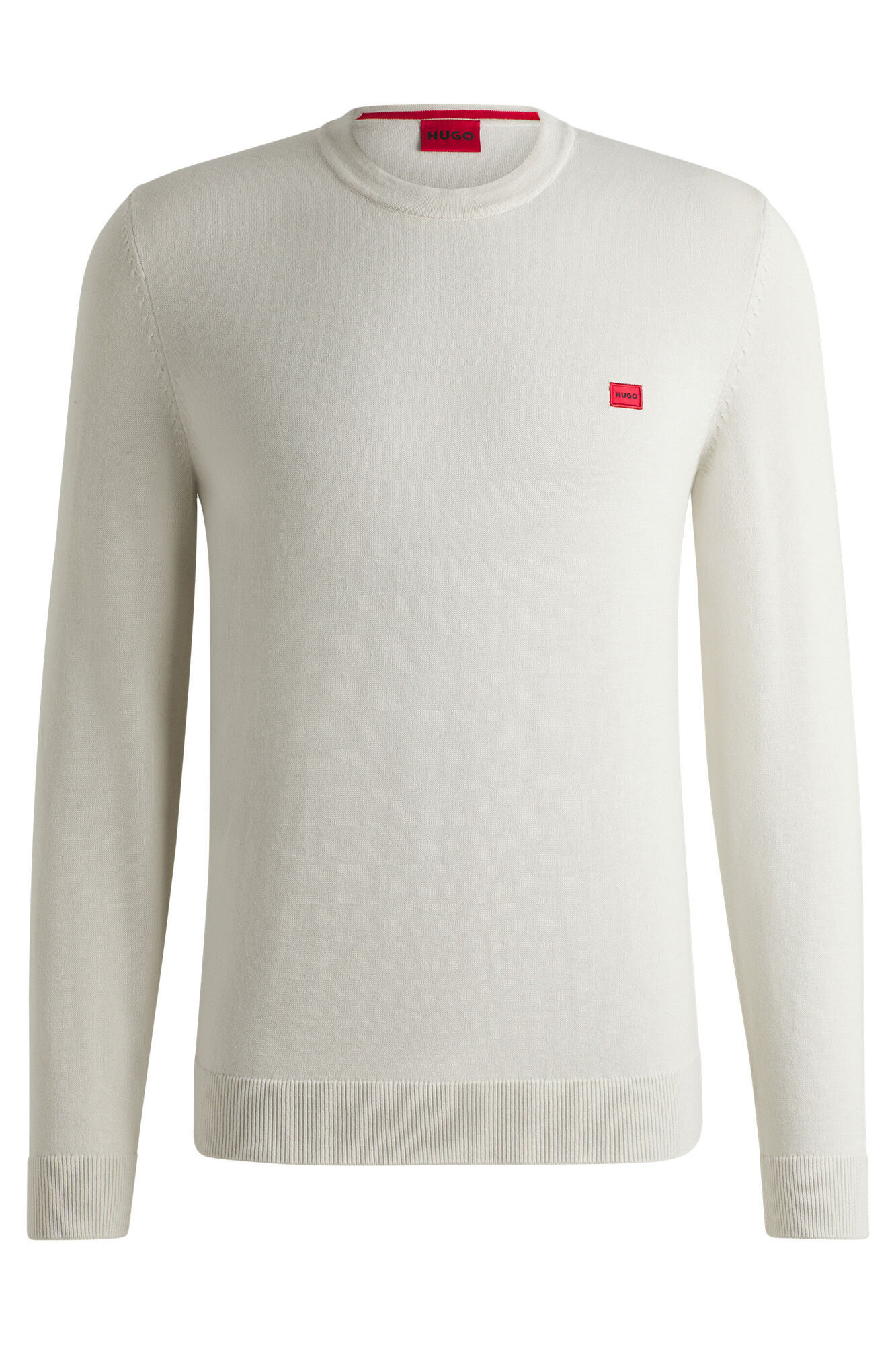 HUGO Camisola com gola redonda Branco