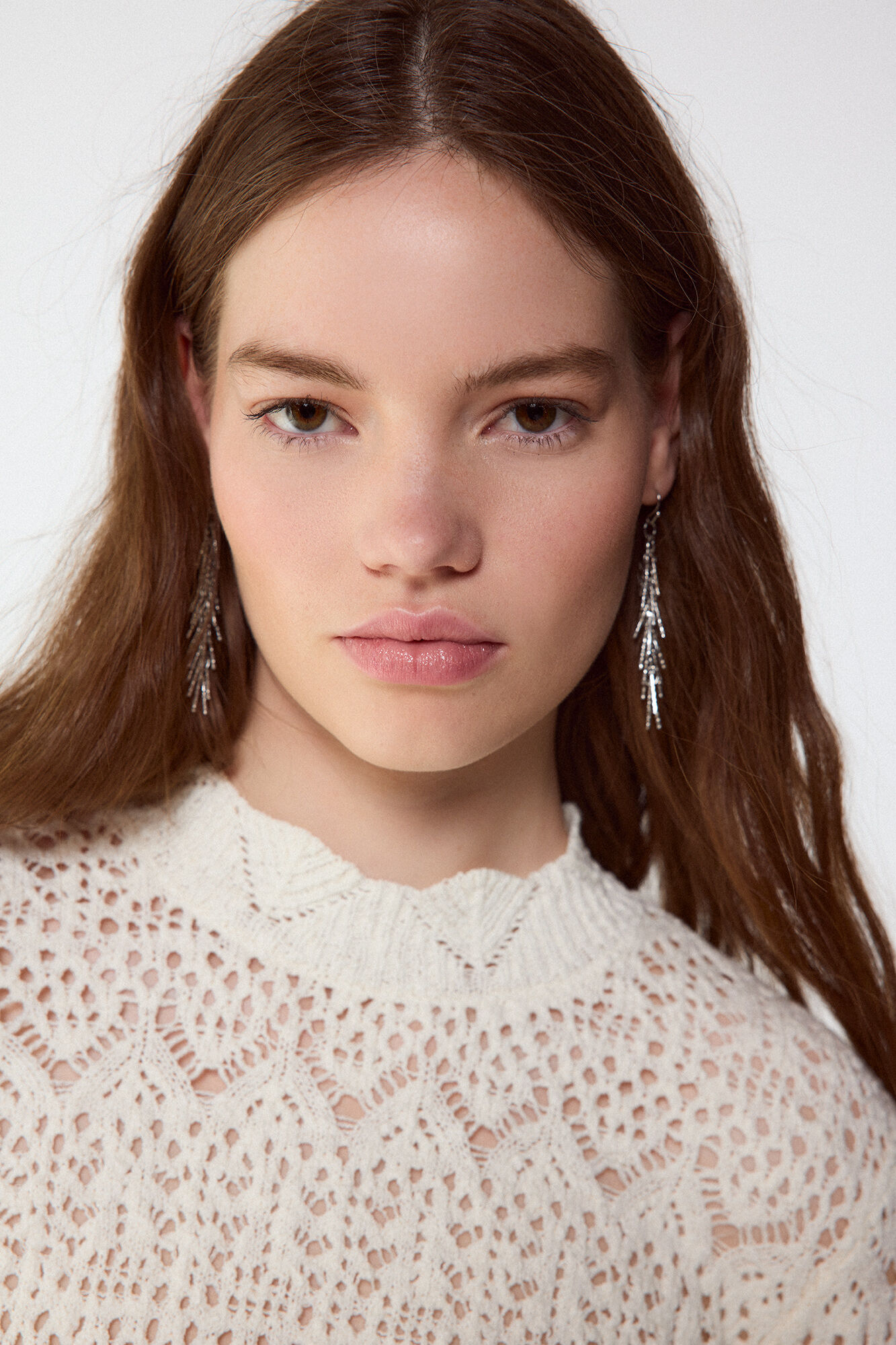 Slowlove Jersey punto calado perkins Marfil