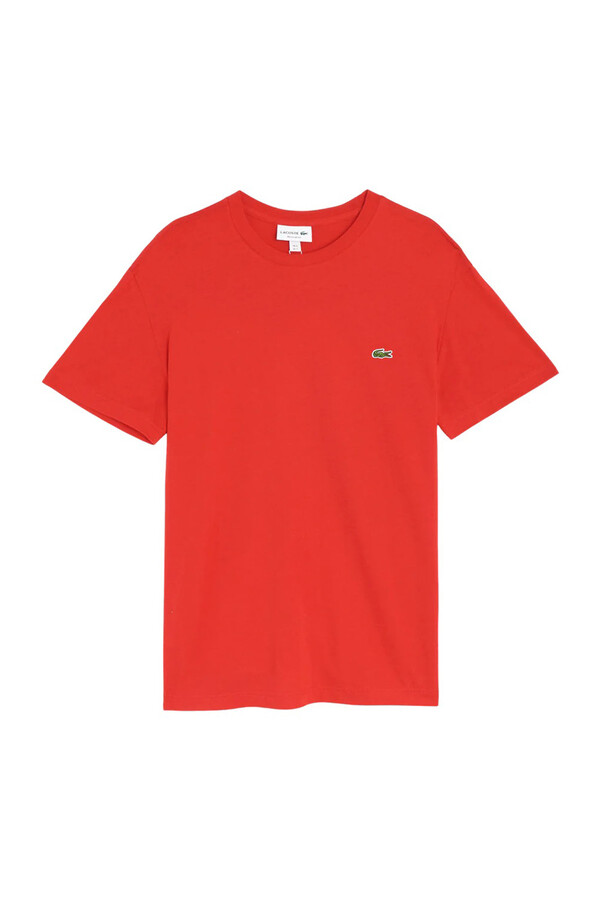 Cortefiel Lacoste Men’s Crew Neck Cotton T-shirt Red