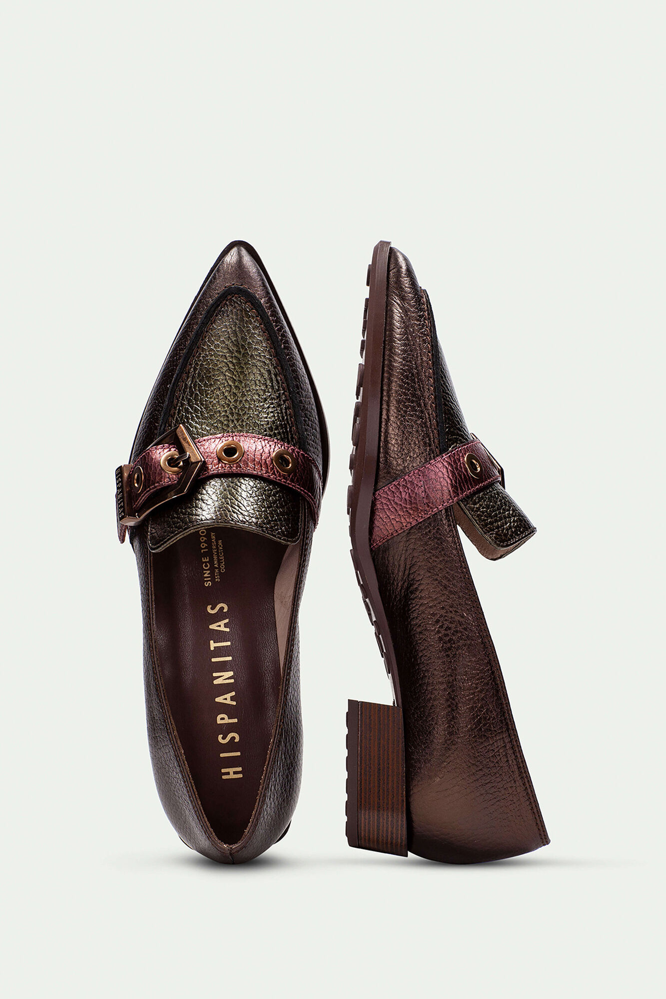 Hispanitas Bailarina TURIN com bico fino e fivela maxi Multicolorido