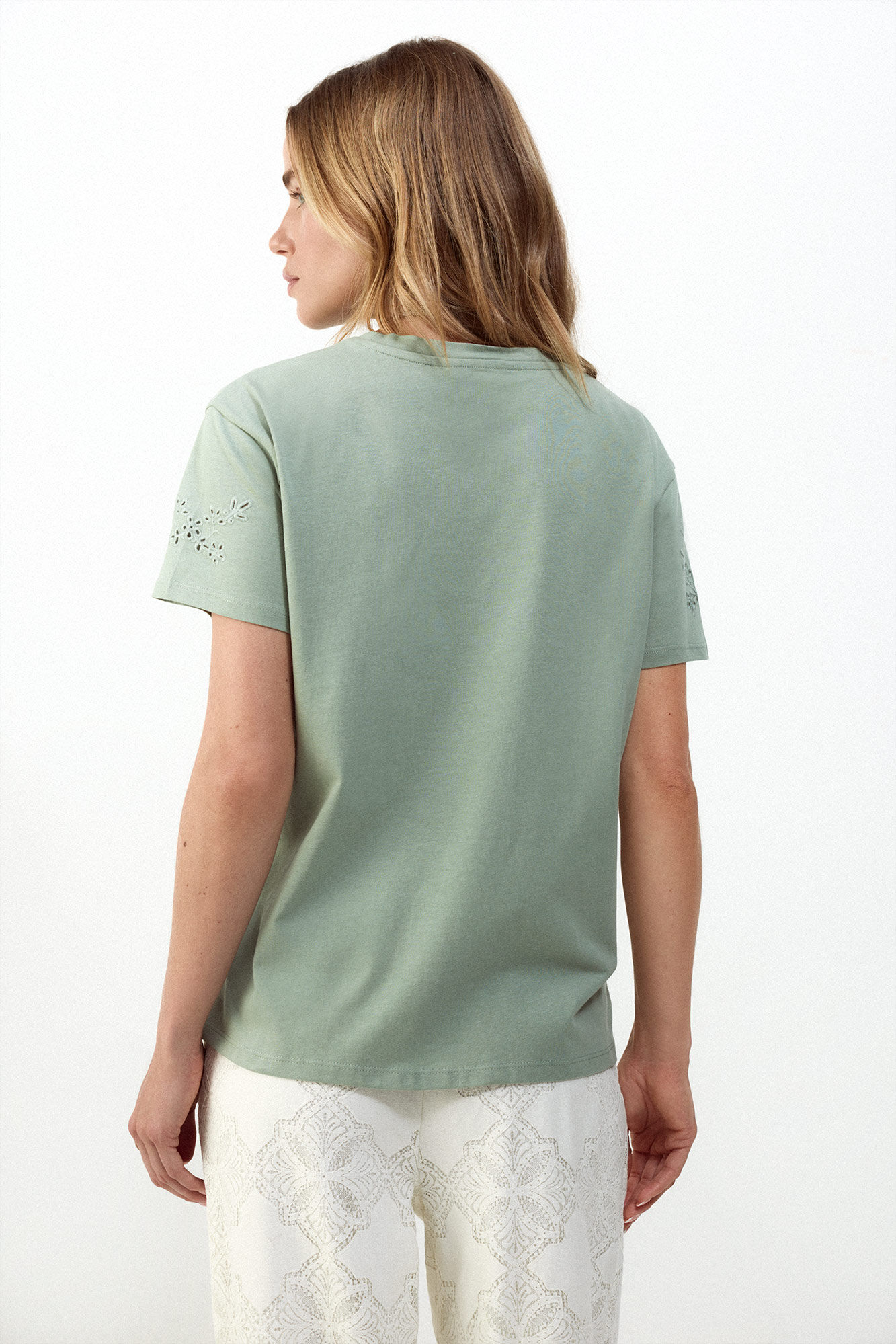 Slowlove Camiseta bordado Verde