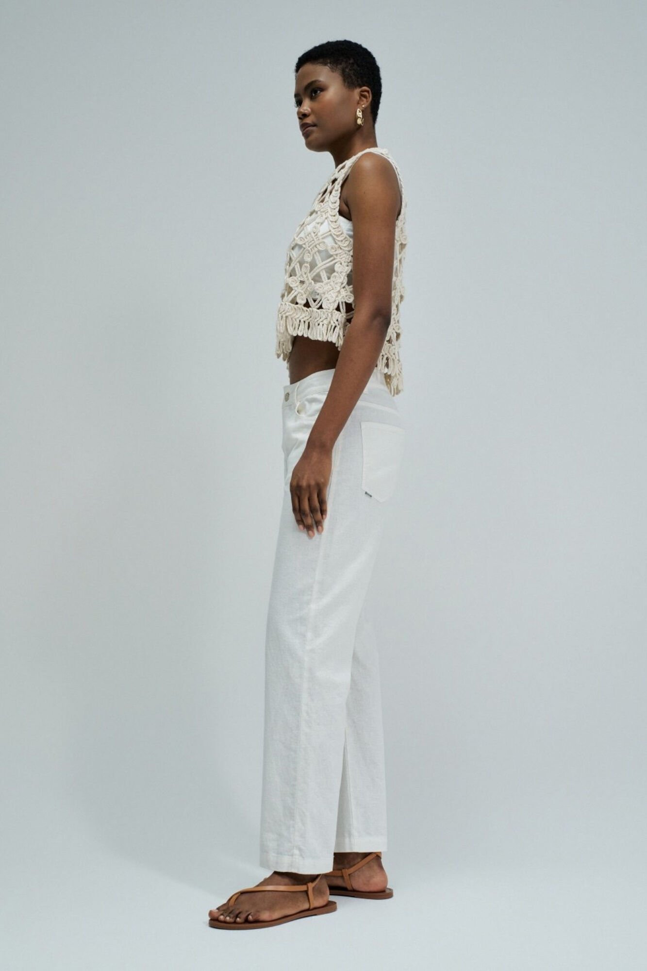 Salsa Jeans Linen trousers White