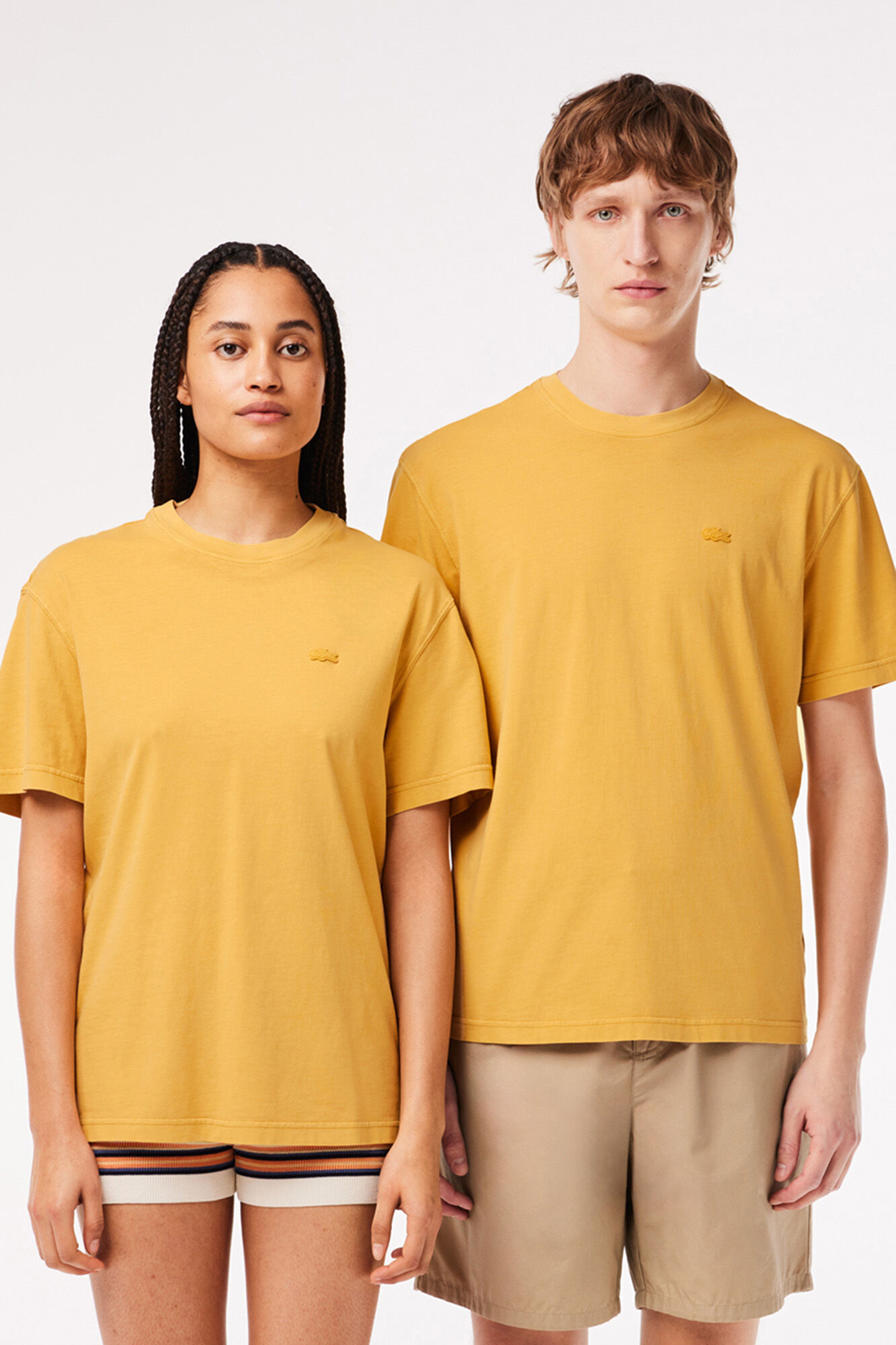 Lacoste T-shirt unissexo em algod&atilde;o tingida naturalmente
