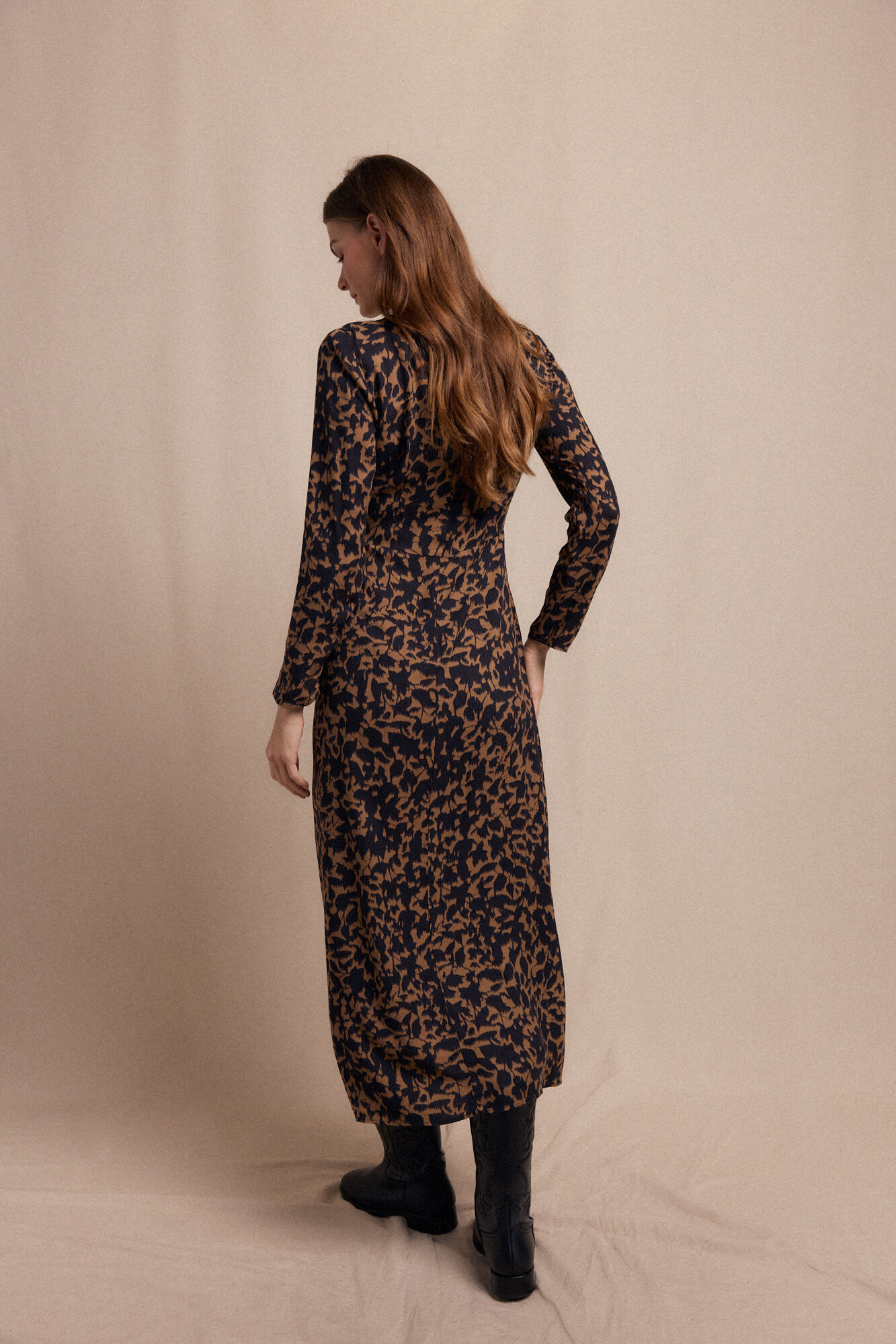 Slowlove Vestido largo estampado Negro