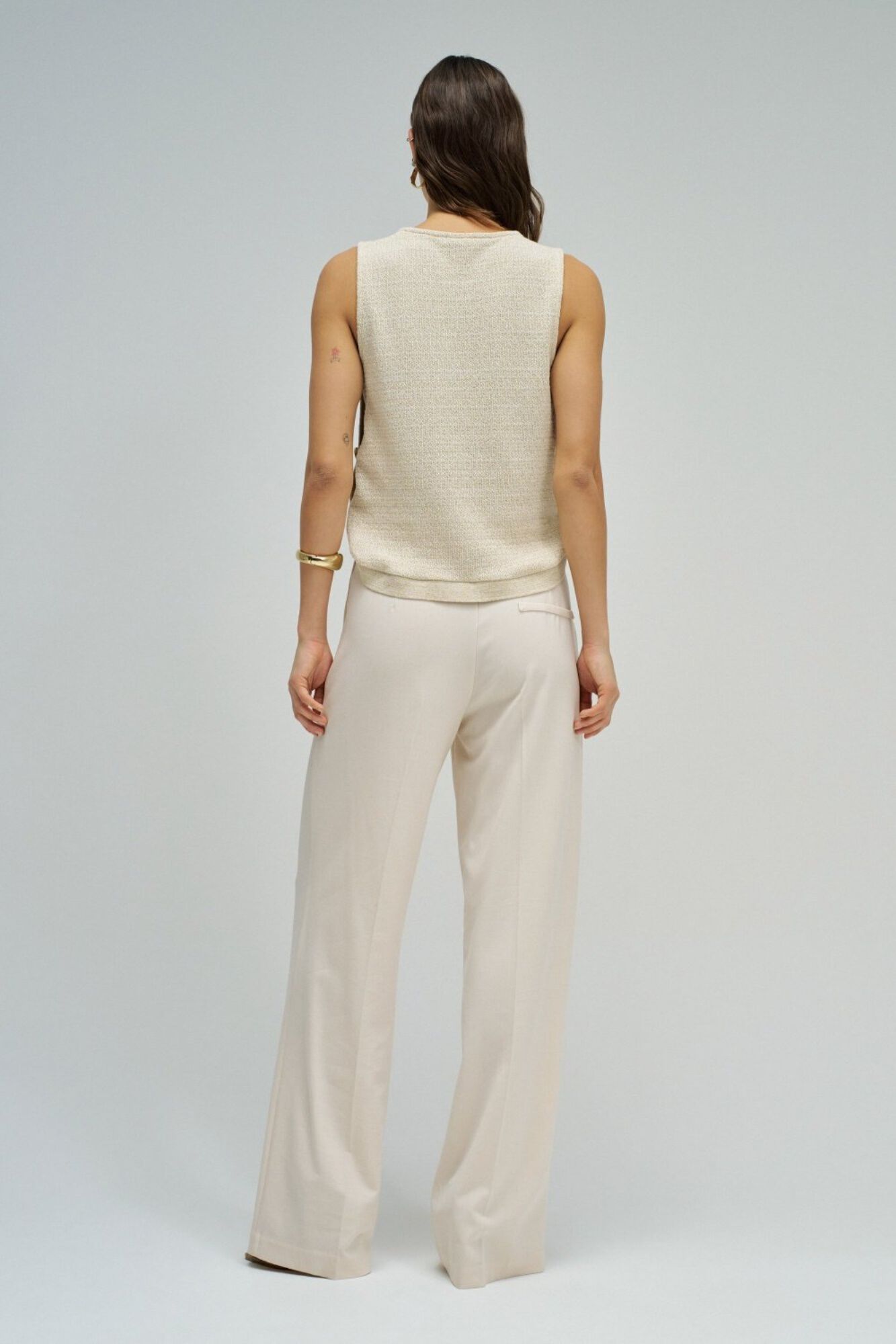 Salsa Jeans Top de malha com l&uacute;rex Tostado