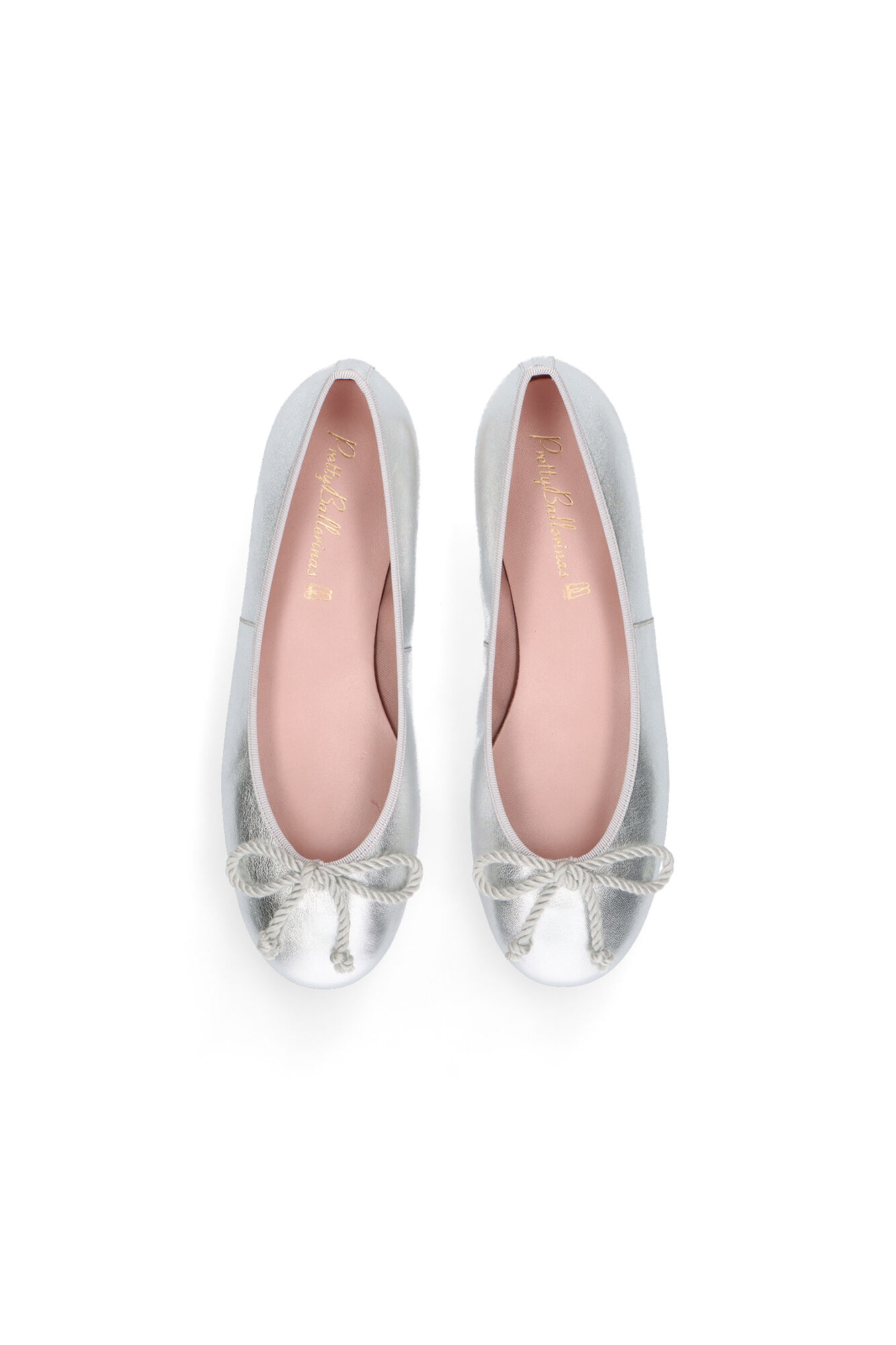 Pretty Ballerinas Bailarina Rosario en napa plateada Gris