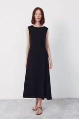 Cortefiel Side knot dress Black