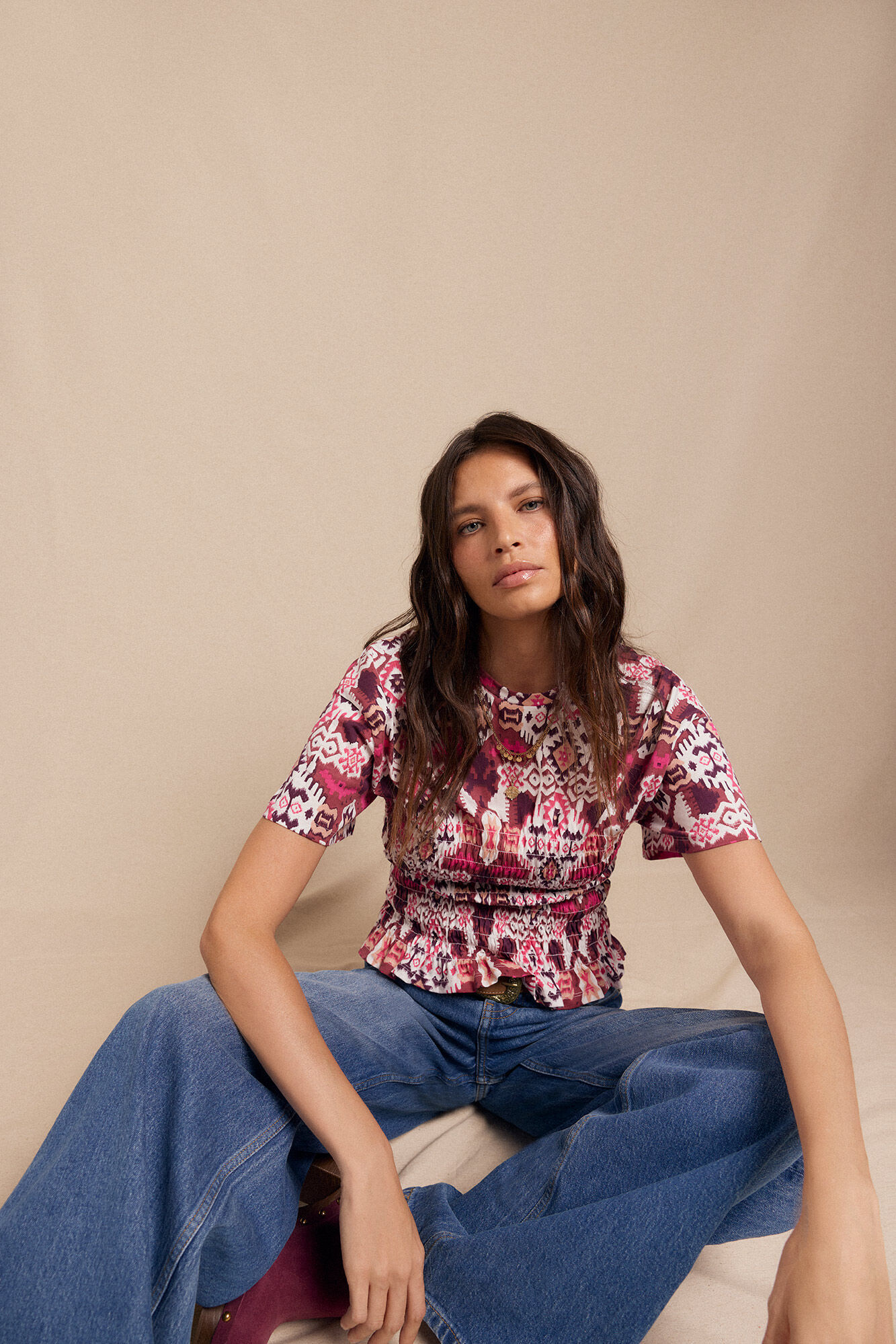 Slowlove Camiseta estampada em favo de mel