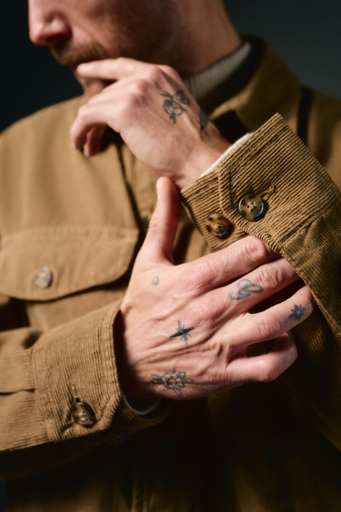 OOTO Sobrecamisa de bombazina Tostado