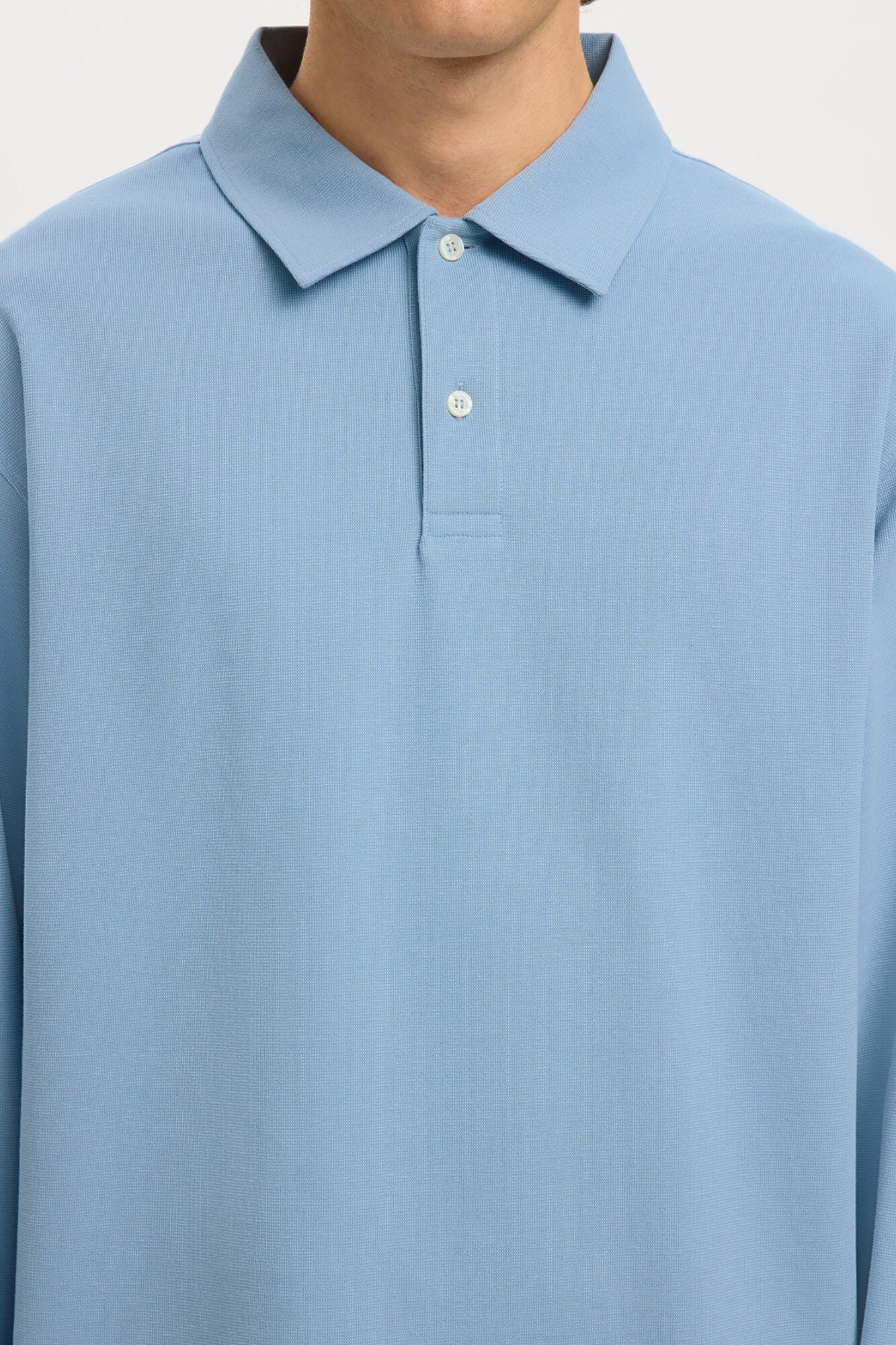Selected Polo manga larga relax