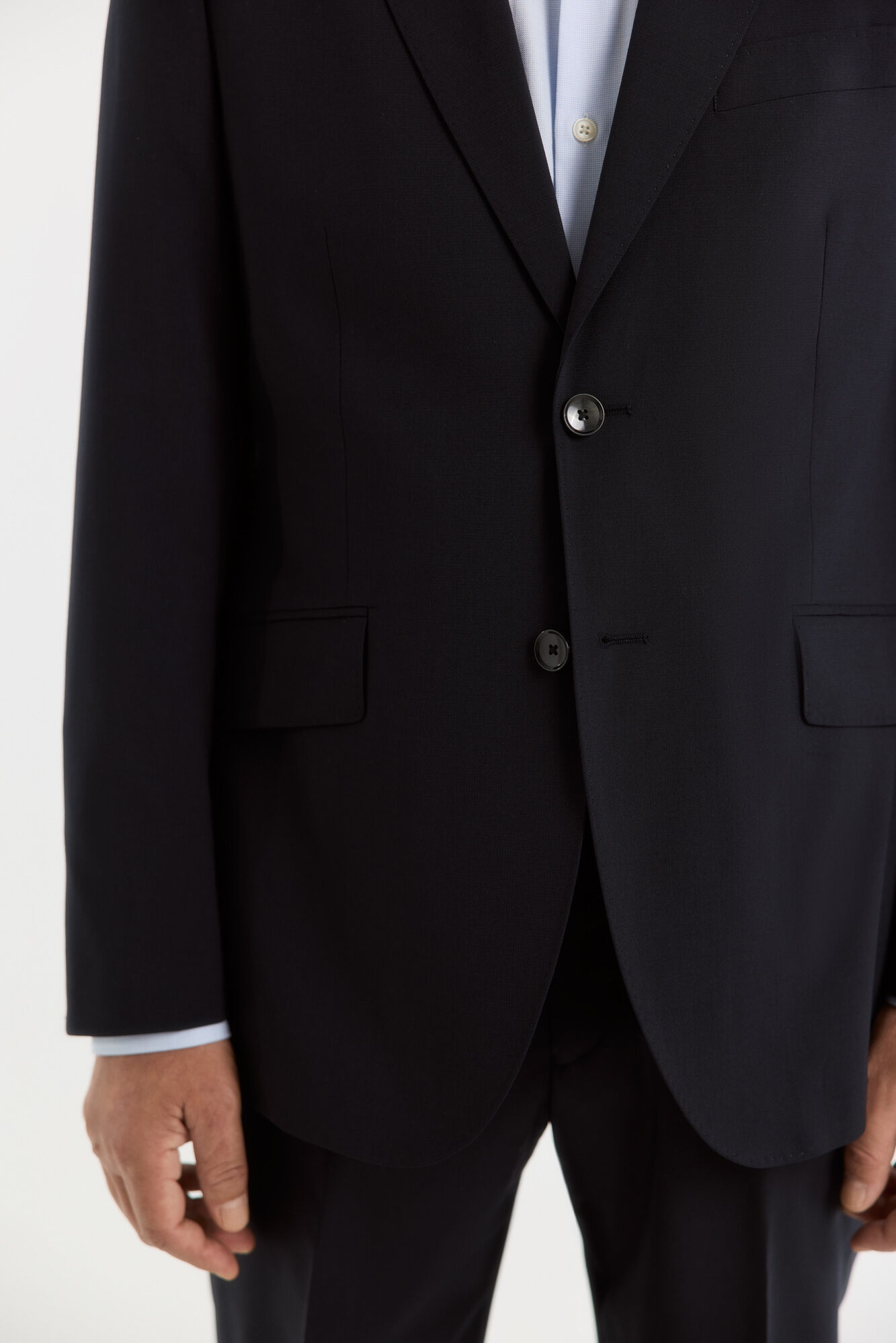 Cortefiel Navy slim fit smart fabric plaid blazer Navy