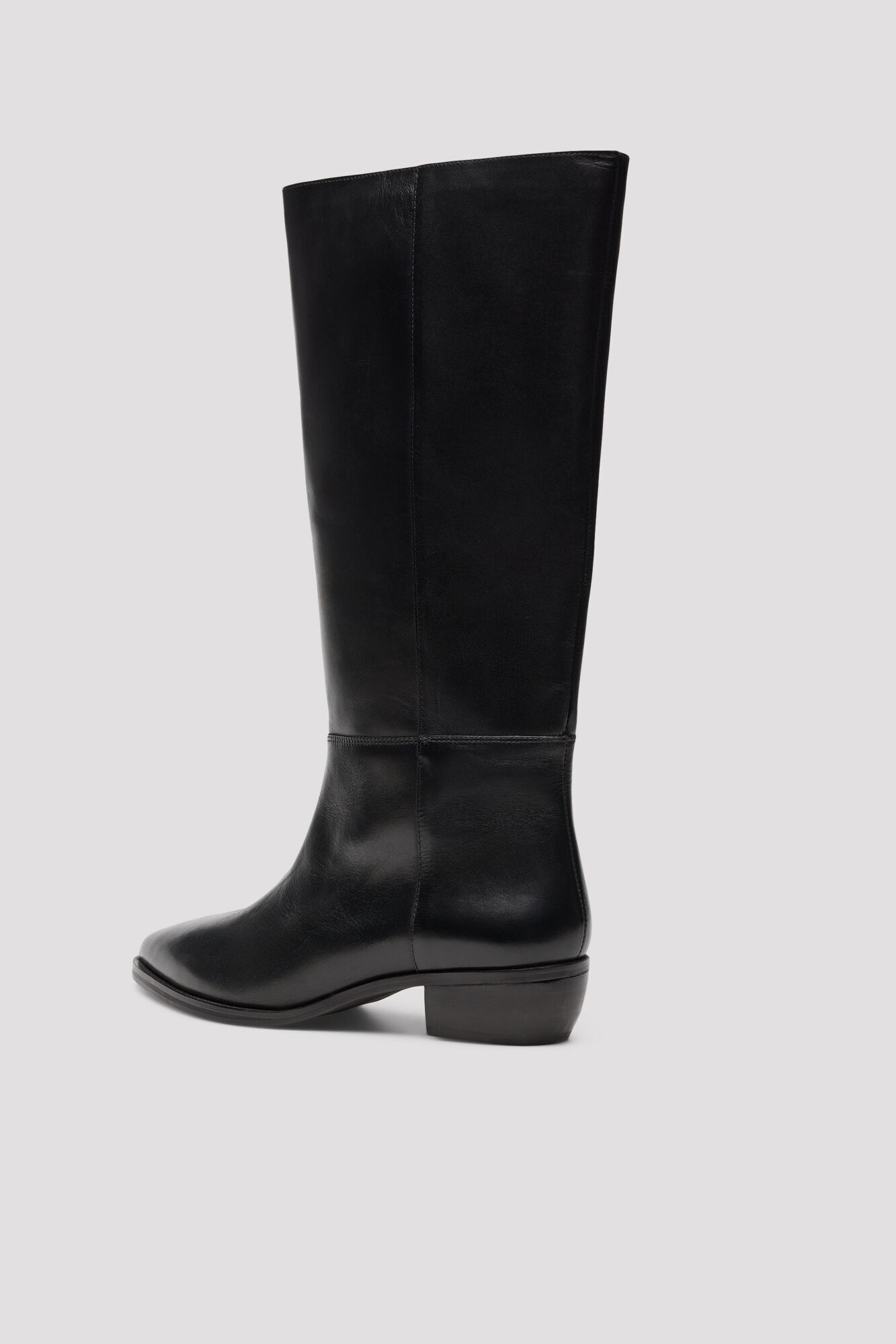Cortefiel Bota alta piel Negro