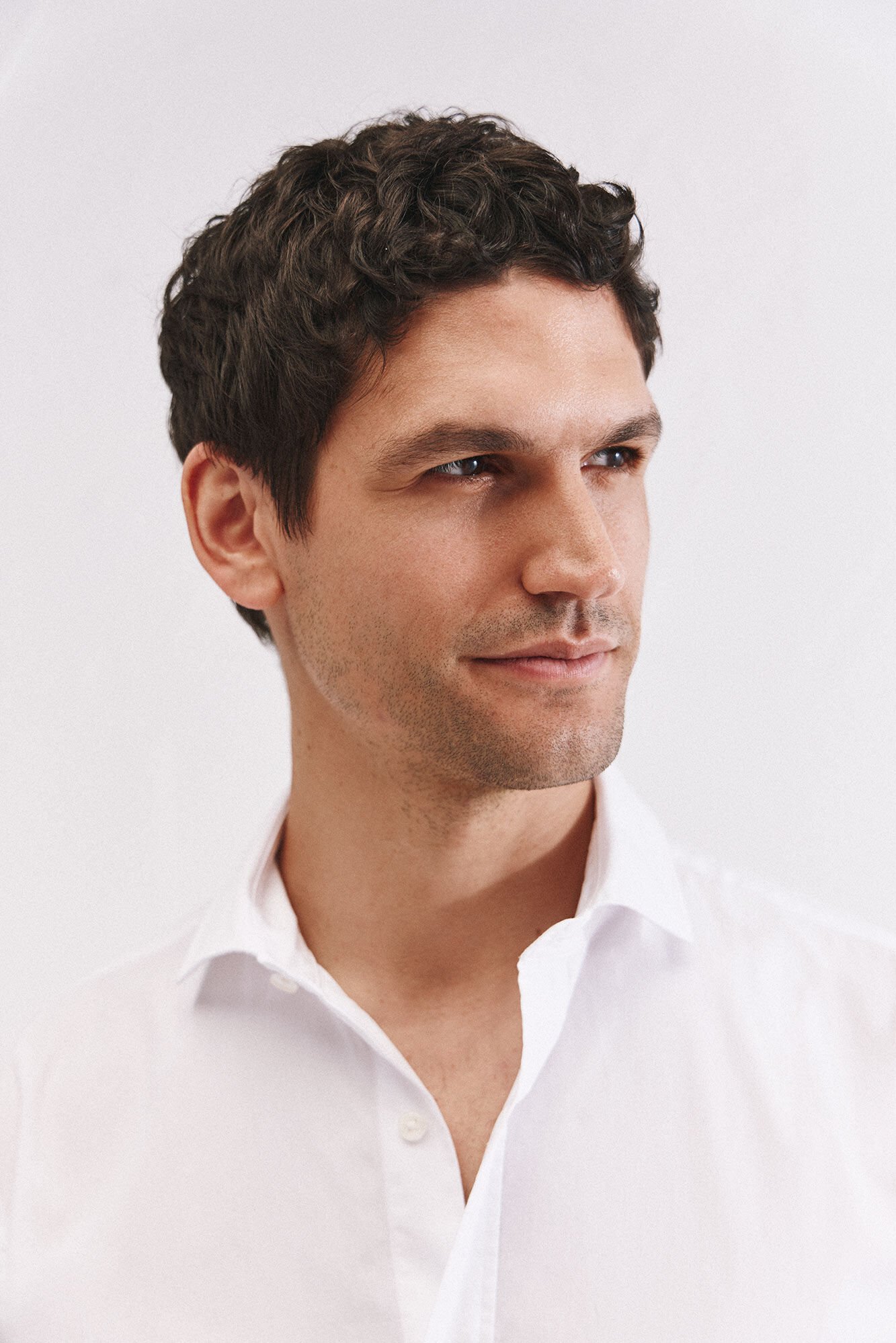 Cortefiel White cotton shirt White