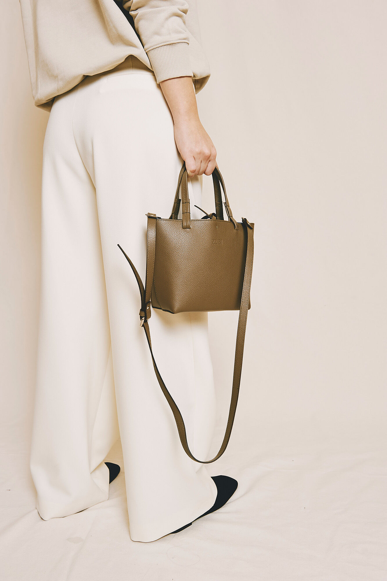 Zubi Bolso tote isak S piel Beige