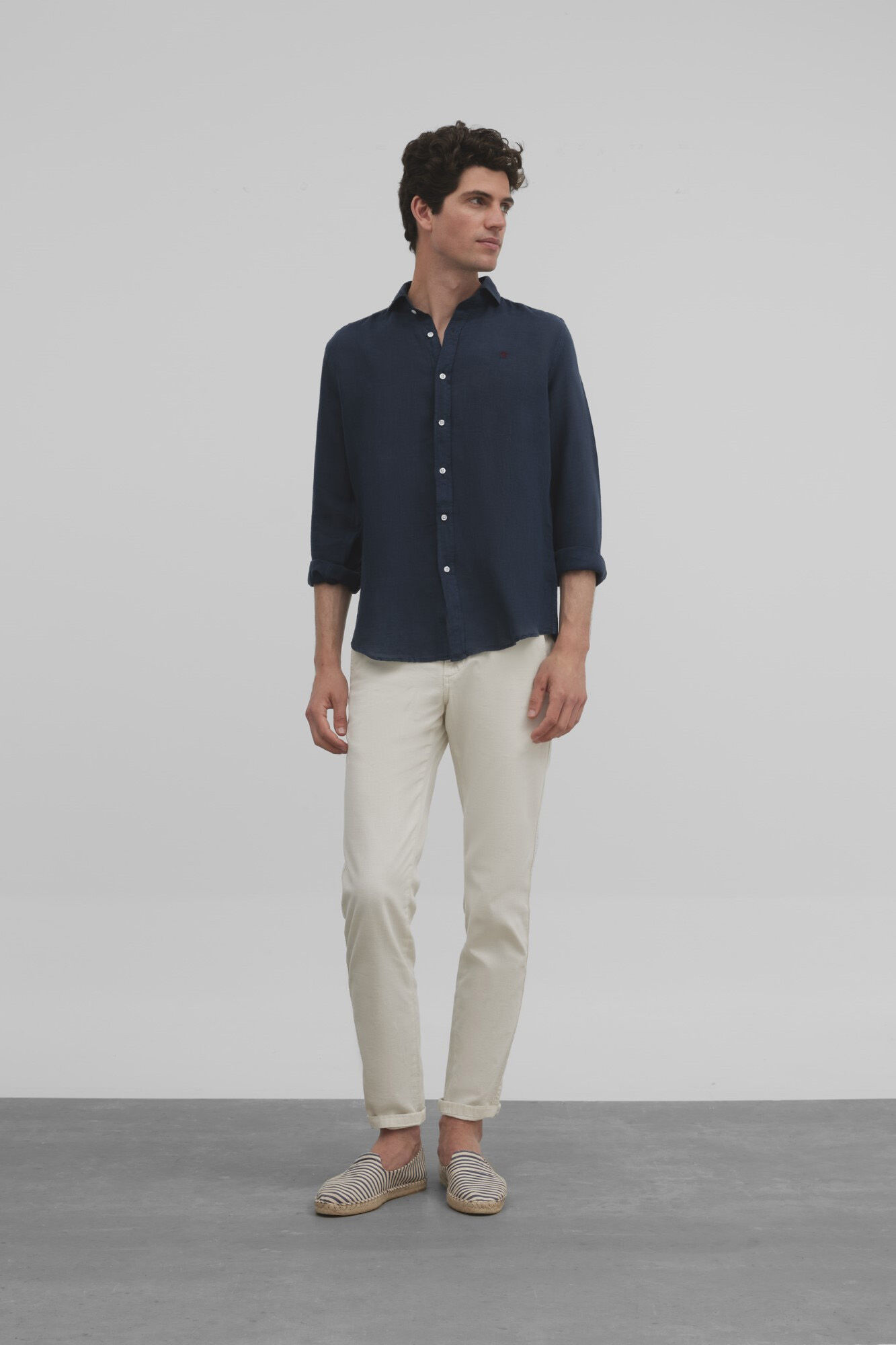 Silbon Lightweight sport shirt  Navy