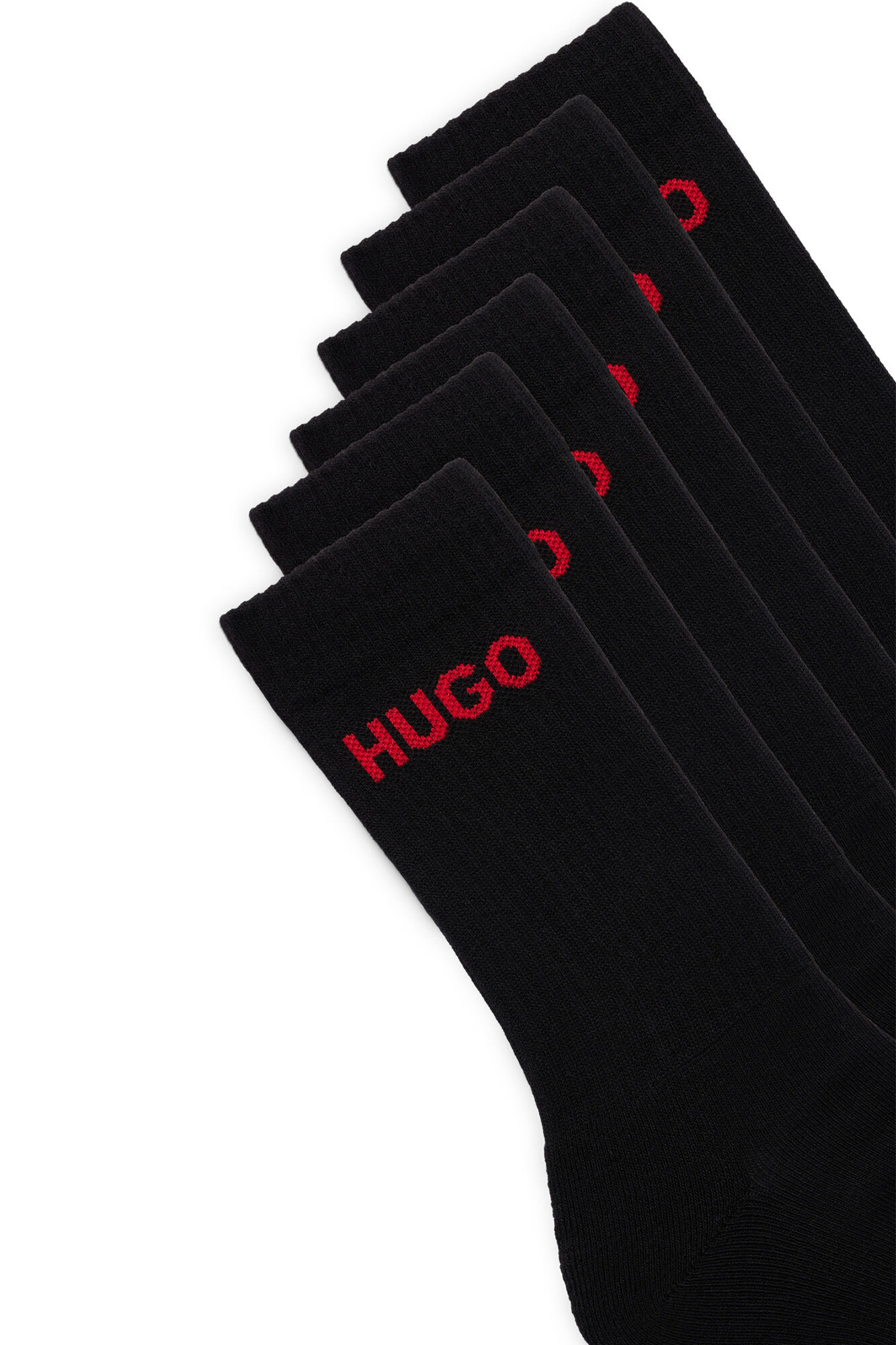 HUGO Pack 6 calcetines Negro