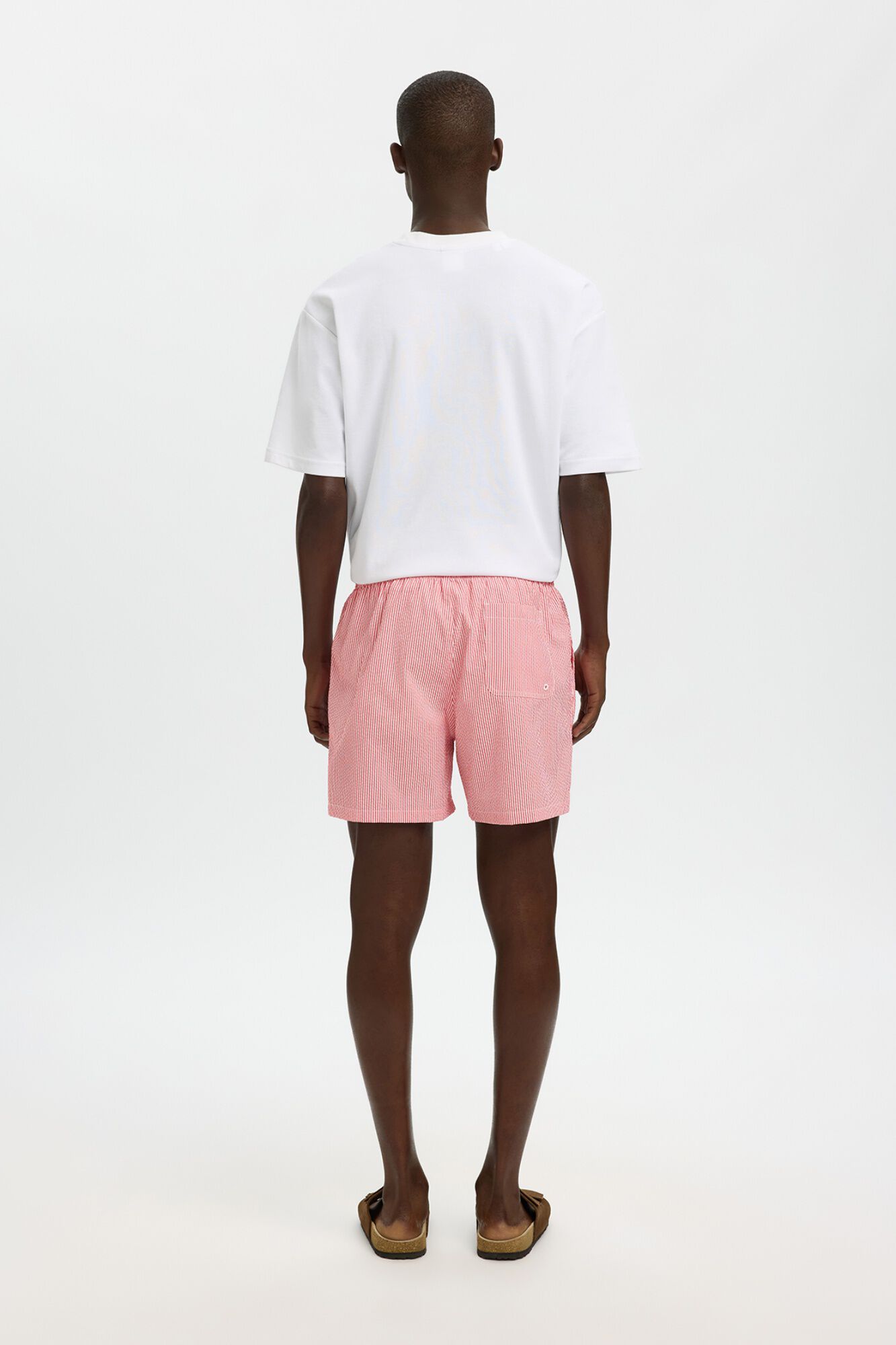 Selected Fato de banho liso Vermelho