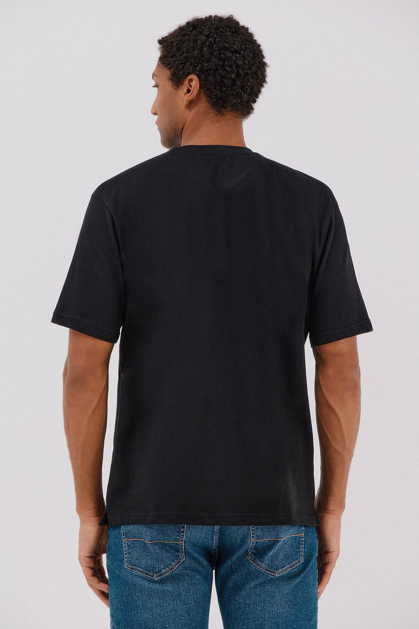 Cortefiel Basic T-shirt Black