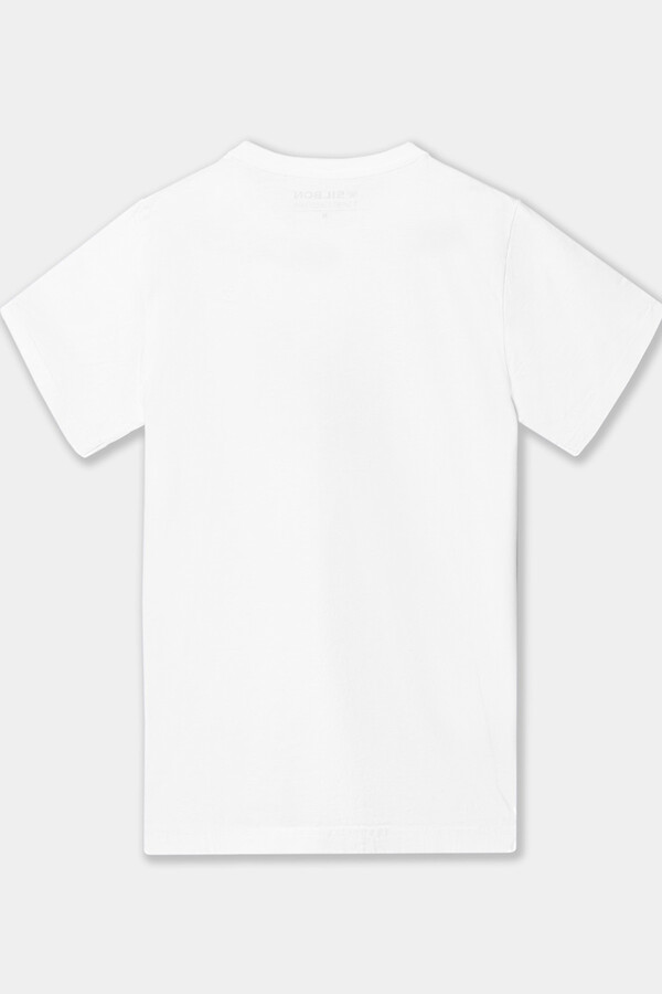 Cortefiel Camiseta raqueta bordada Blanco