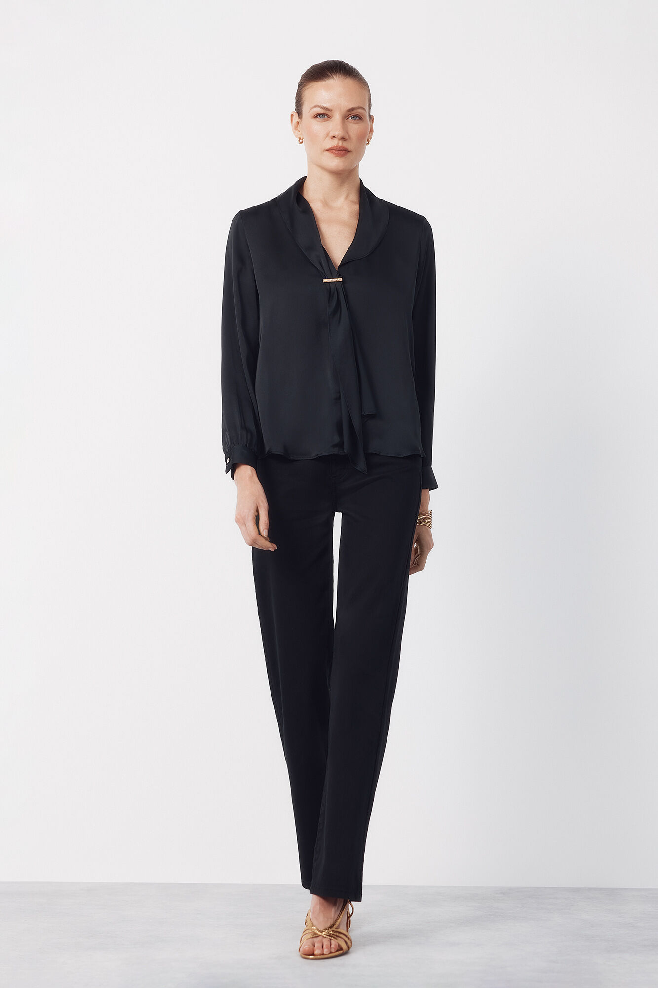 Cortefiel Blusa satinada lazada