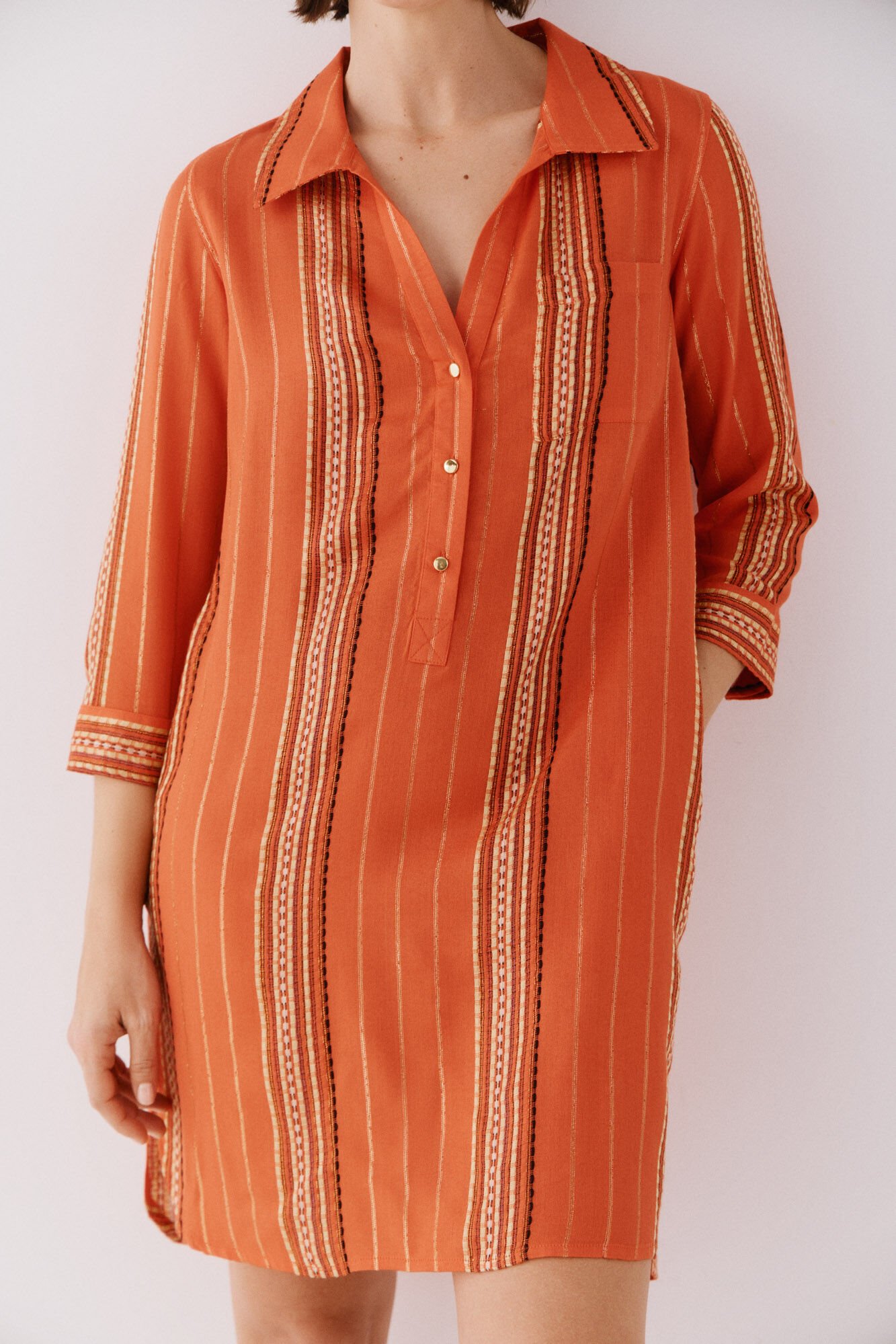 Cortefiel Caft&aacute;n t&uacute;nica cuello camisero