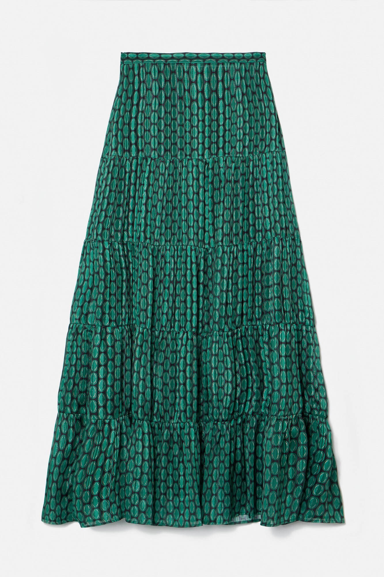 Silbon Falda Event Collection Gerbe Estampado verde