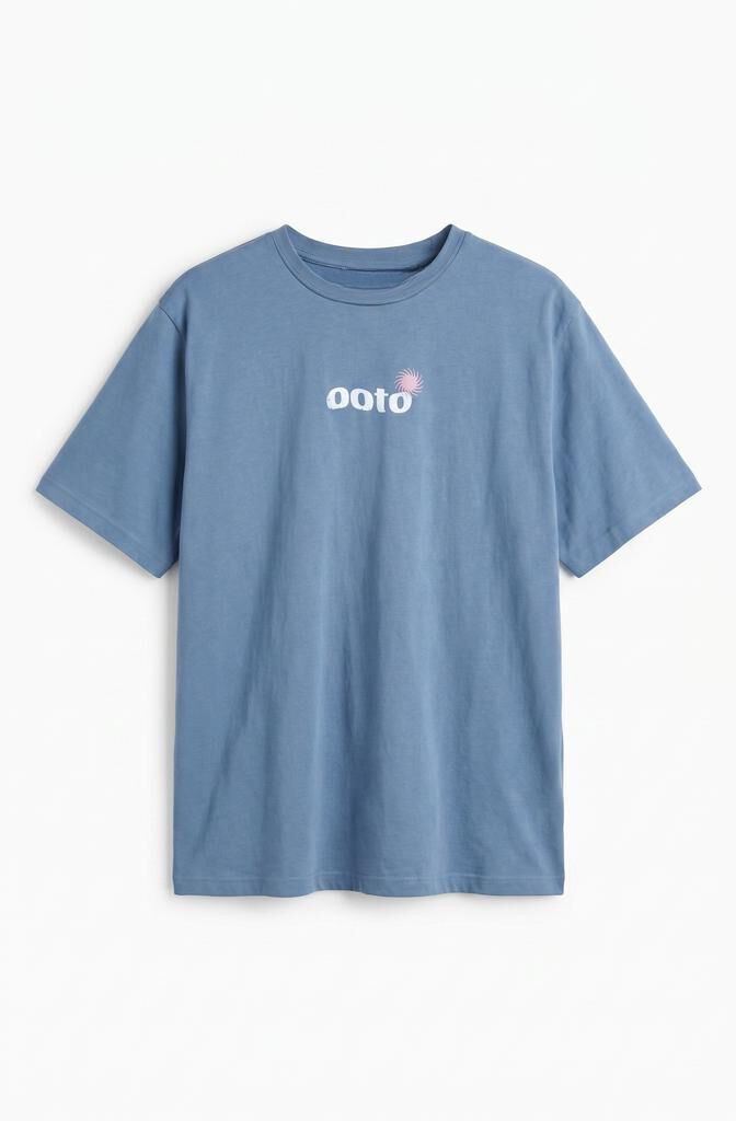 OOTO T-shirt gr&aacute;fica lavada Azul