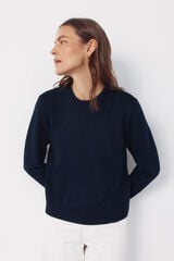 Cortefiel Combined knit jumper Navy