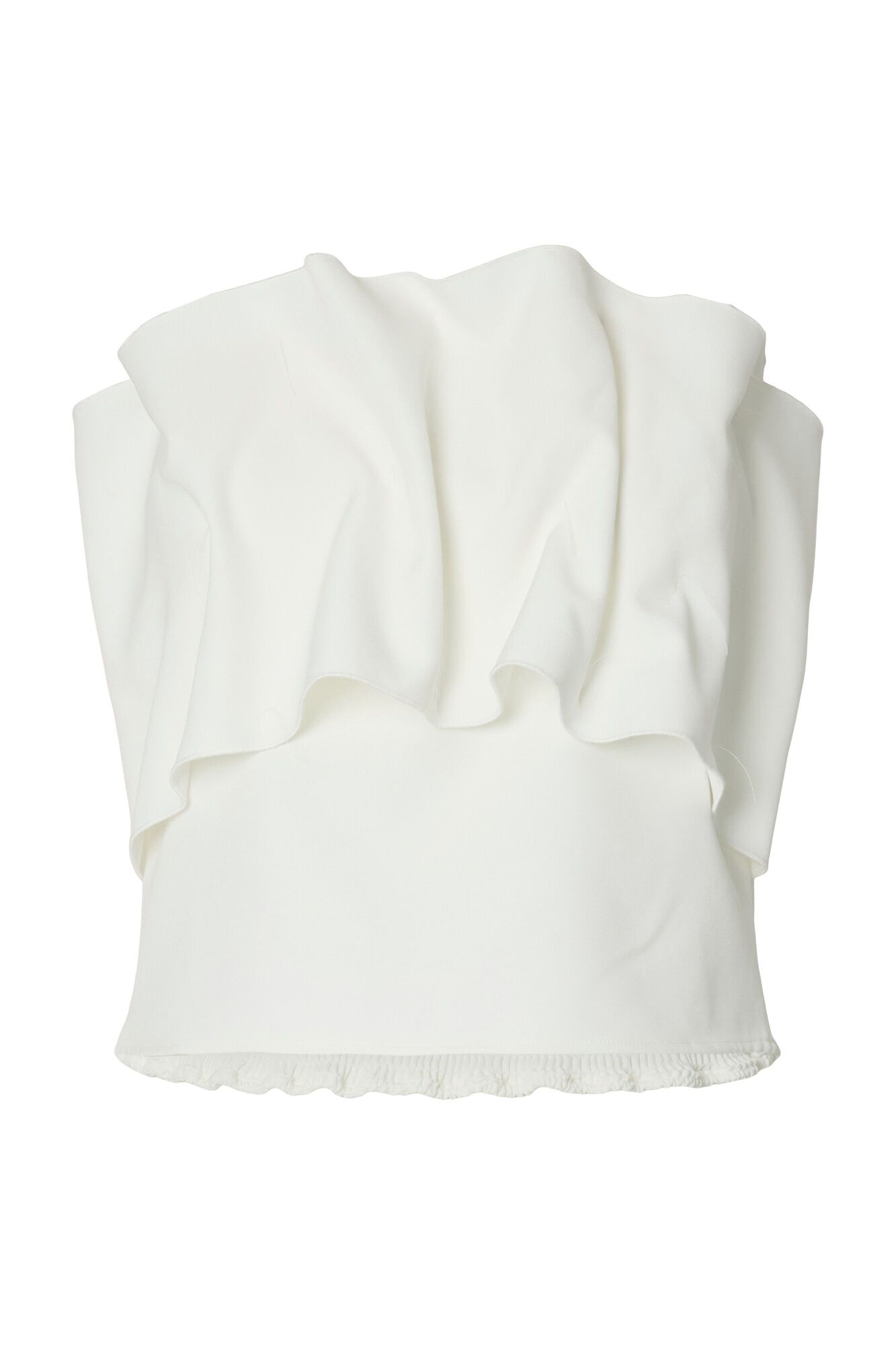 Selected Top bandeau com folho Branco