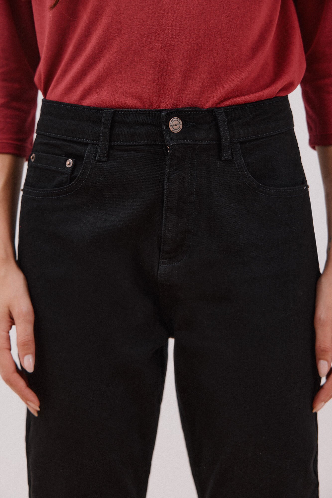 Cortefiel mom jeans  Black