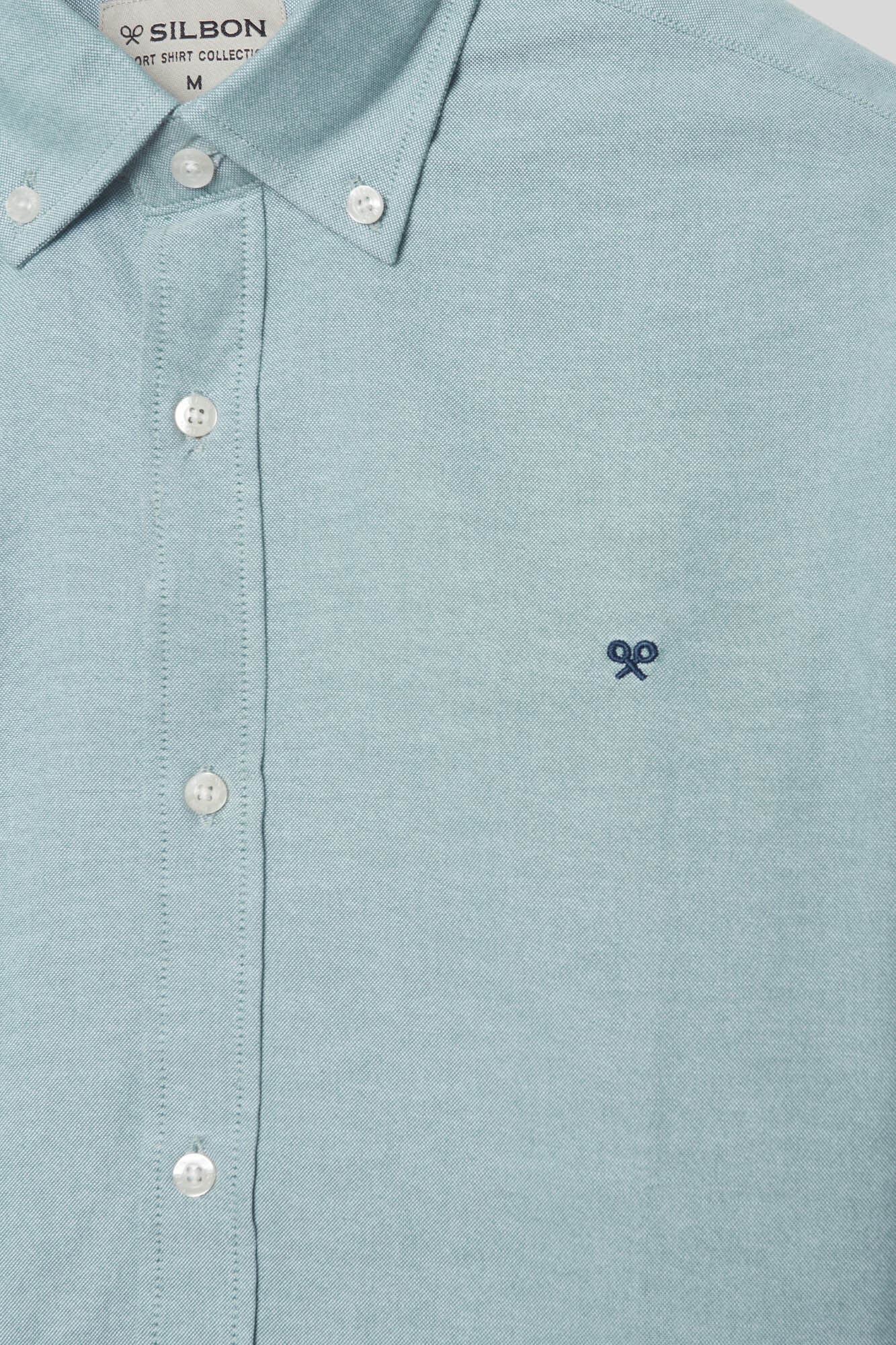 Silbon Camisa sport oxford verde medio Verde